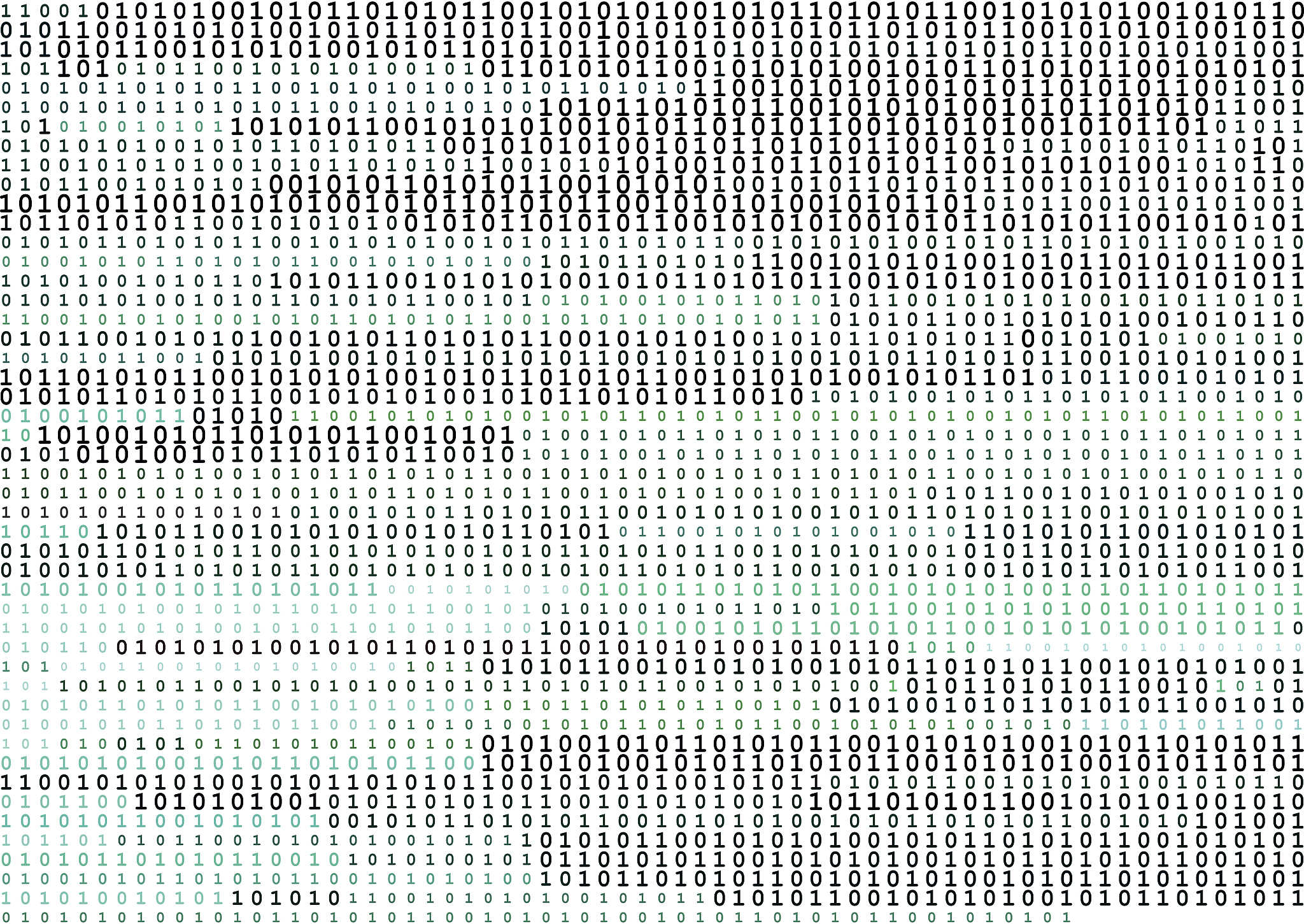 stream line binary code black and white background with two bina