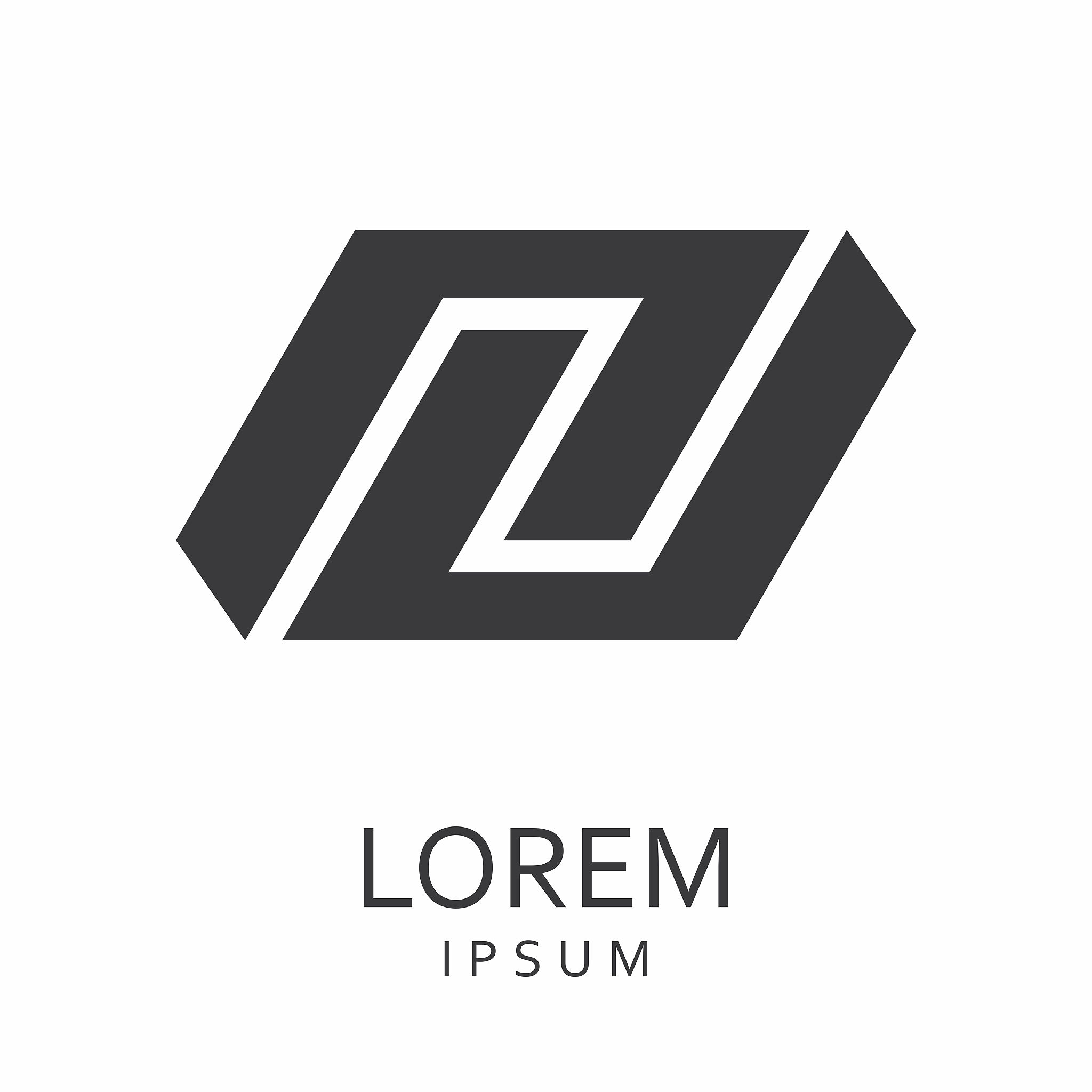 black abstract icon