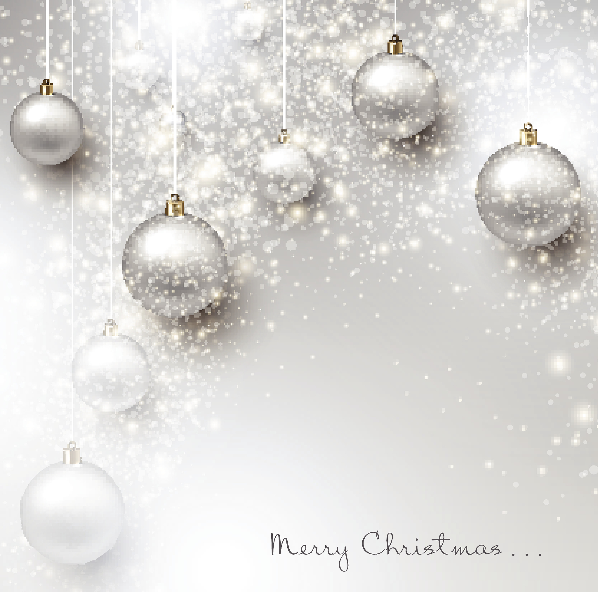 elegant shiny christmas background with baubles and place for te