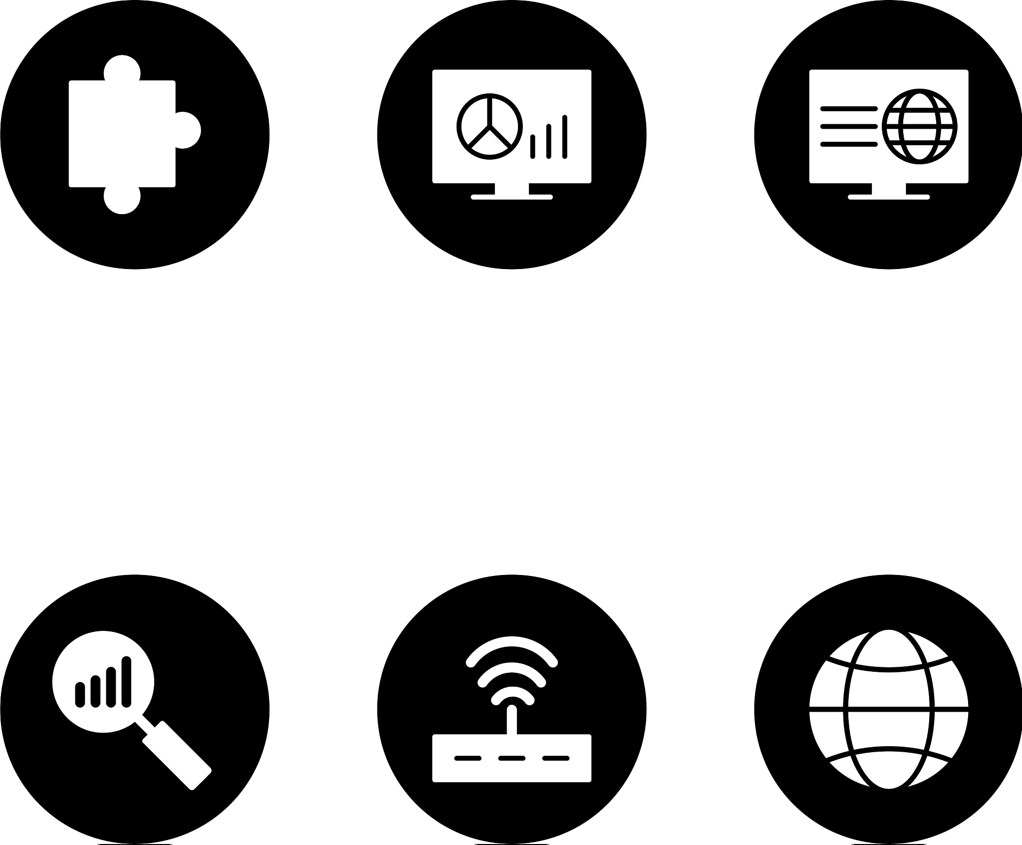 set of seo search engine optimization icons