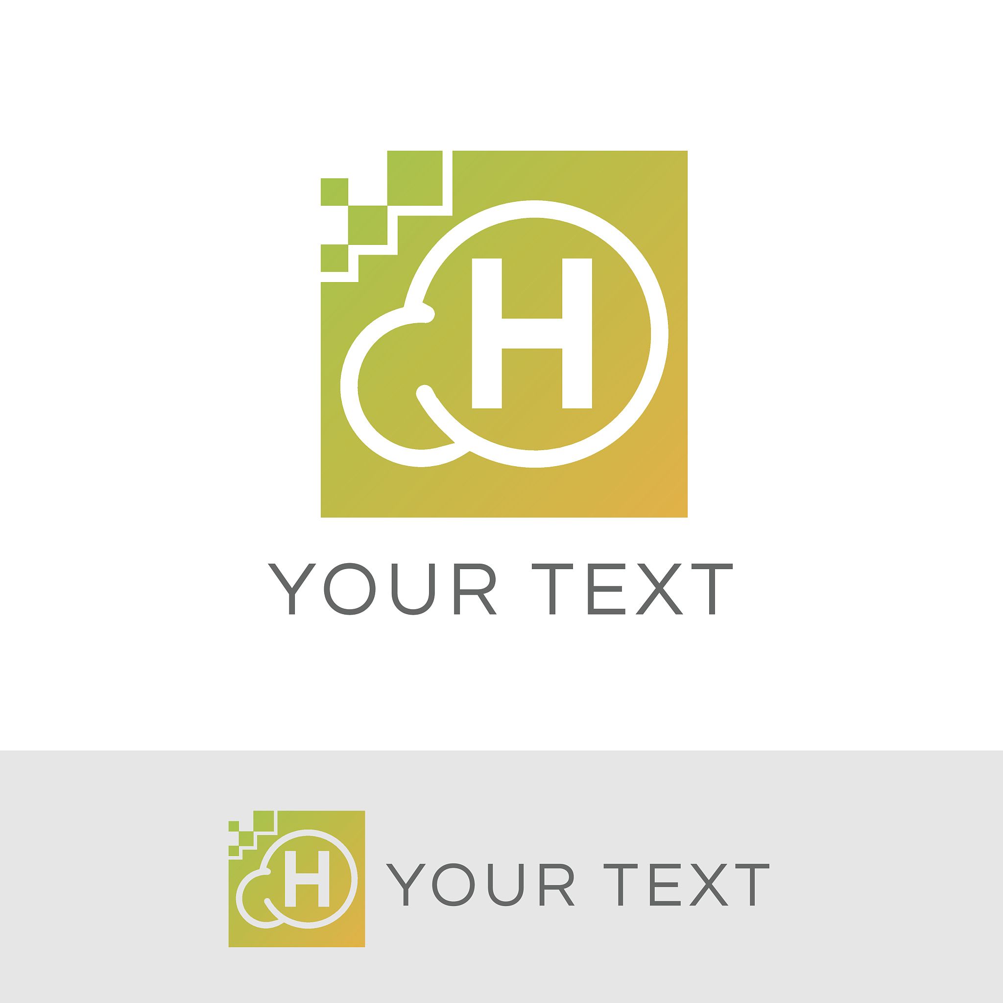 technology  initial letter h icon design