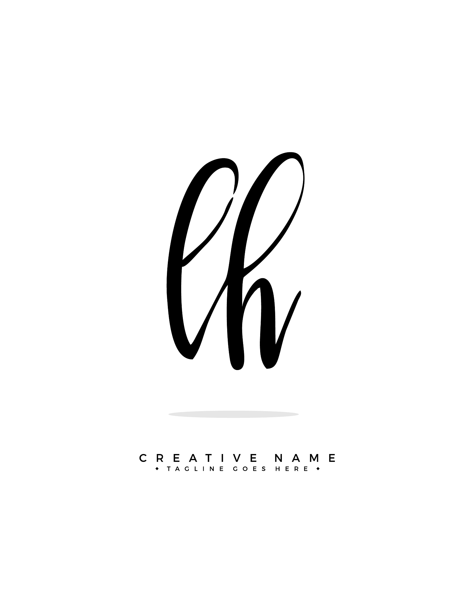 initial logo signature vector. handwriting concept logo.