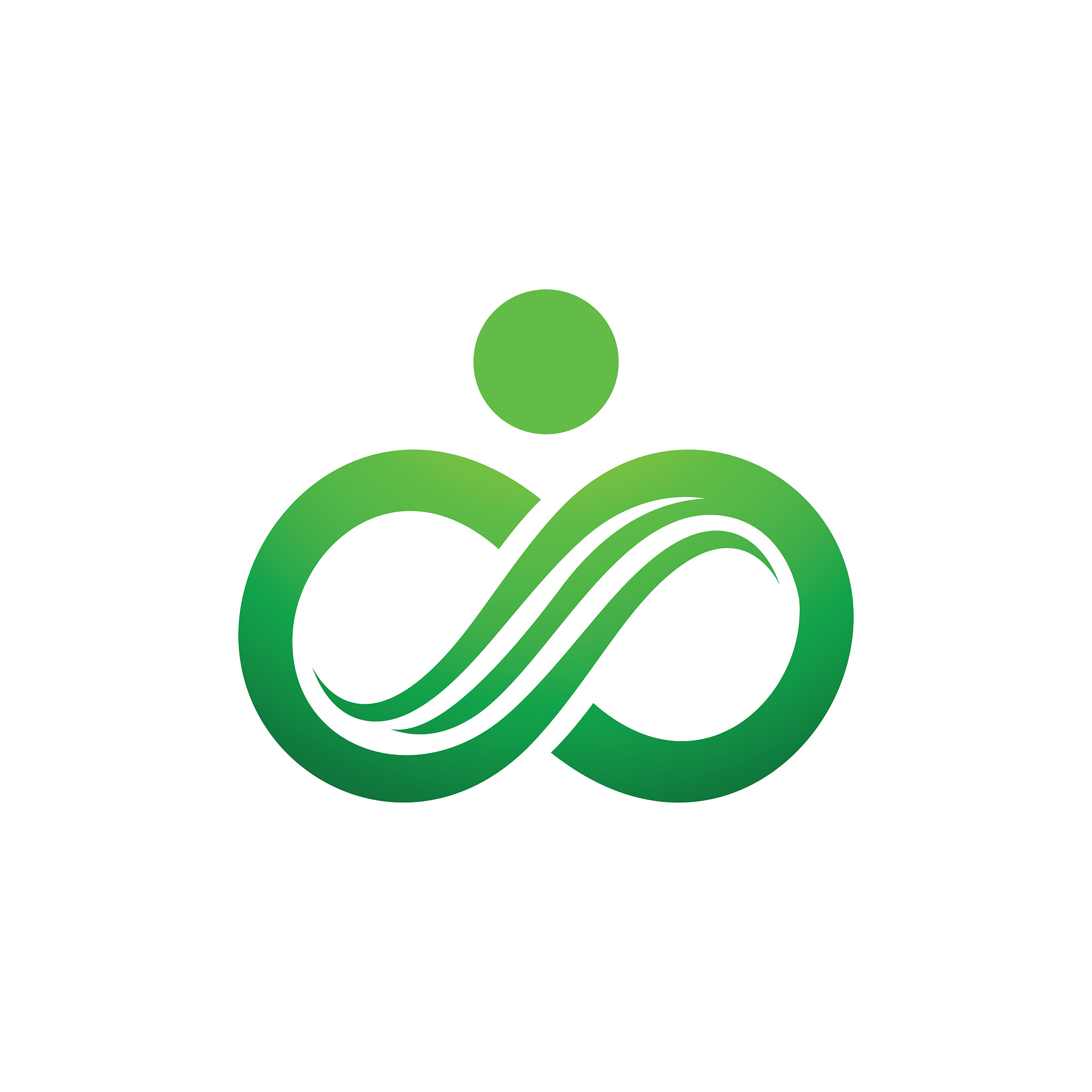 green nature infinity chain eco symbol