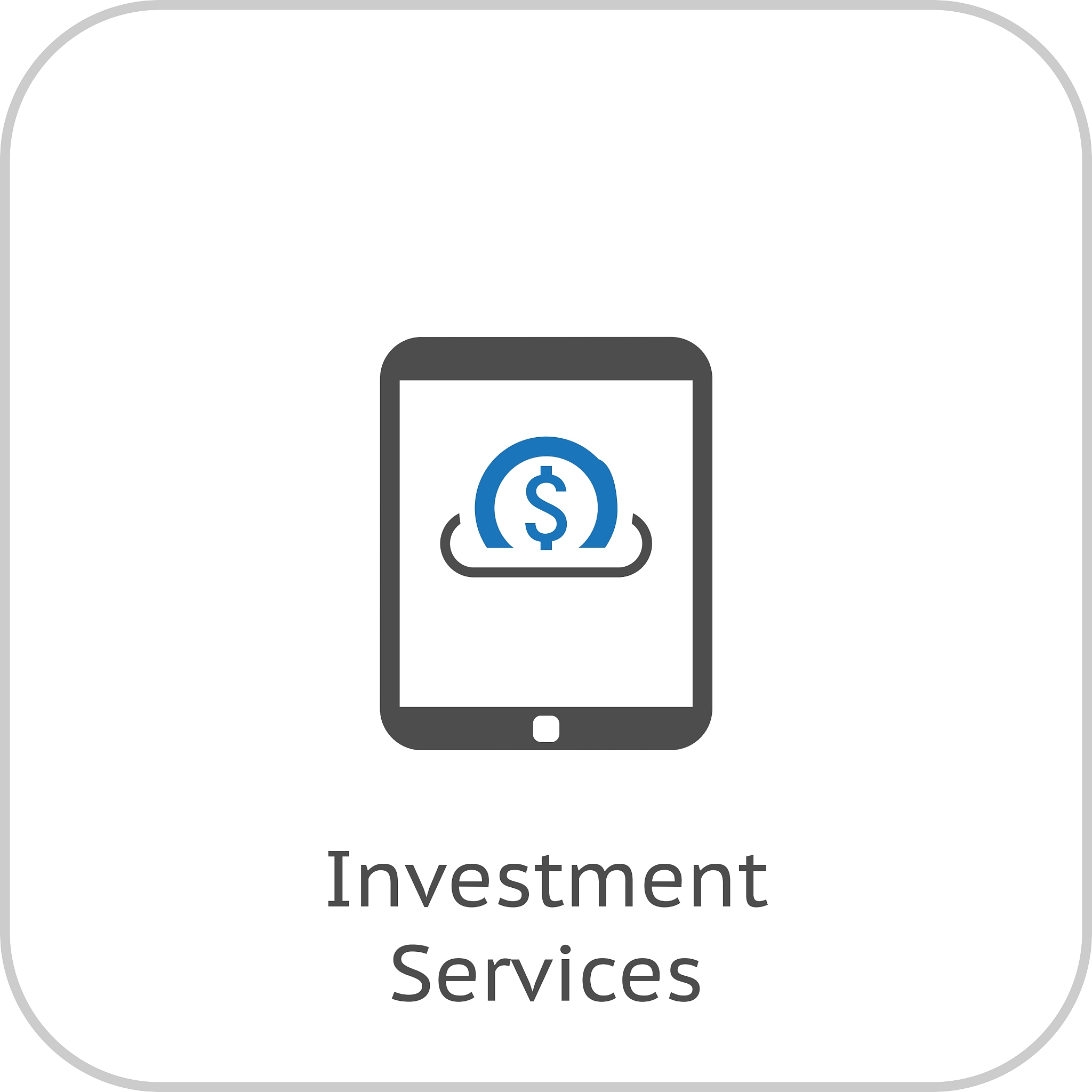 flat design investment services icon isolated