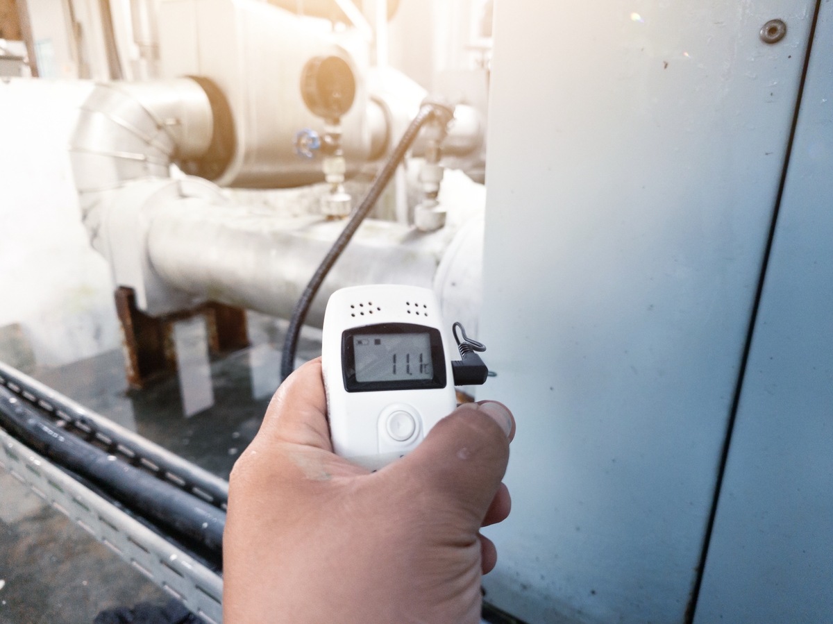 集装箱入口货物发现温度记录仪