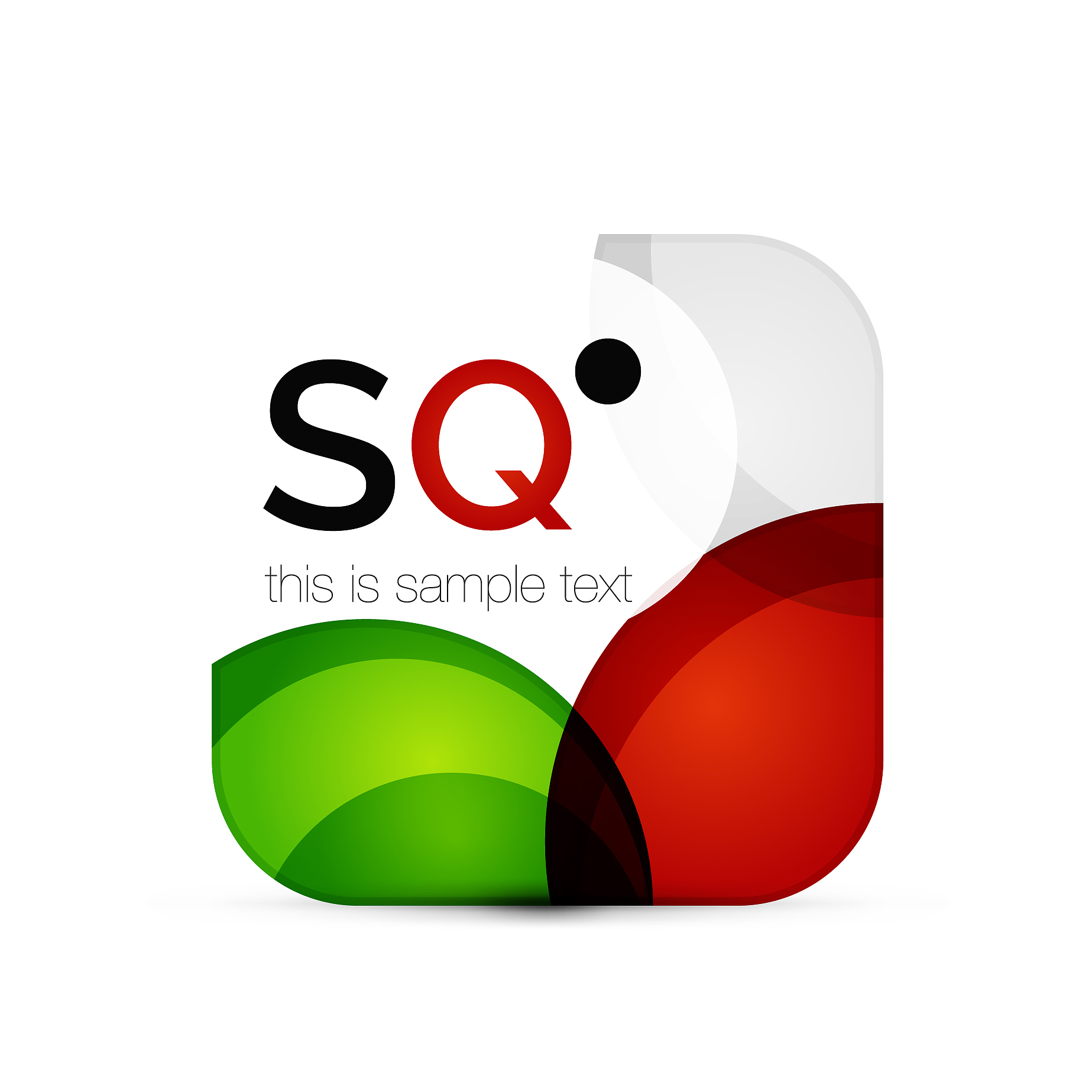 square geometric abstract business emblem