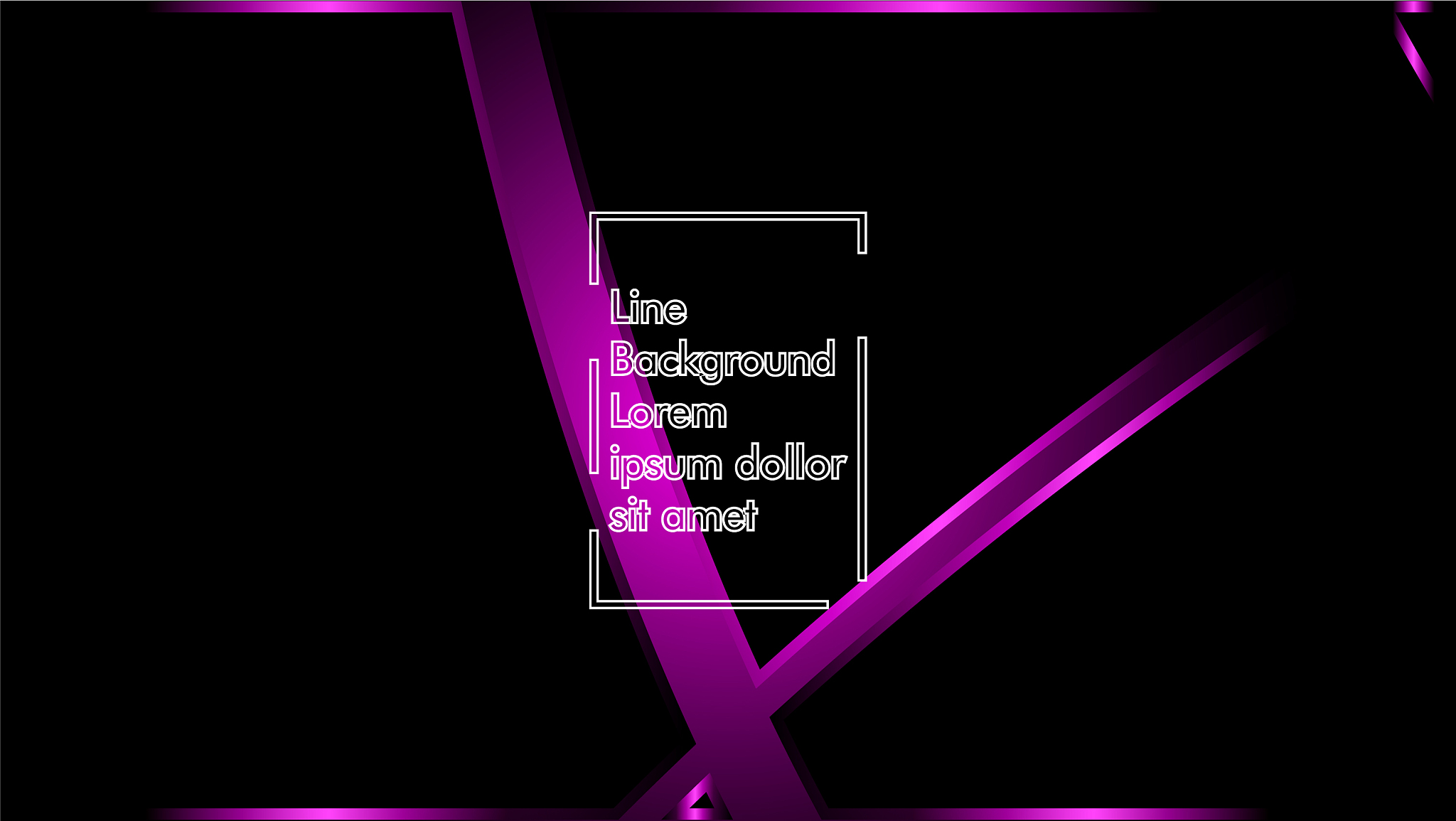 purple ribbon wave on a black background layout