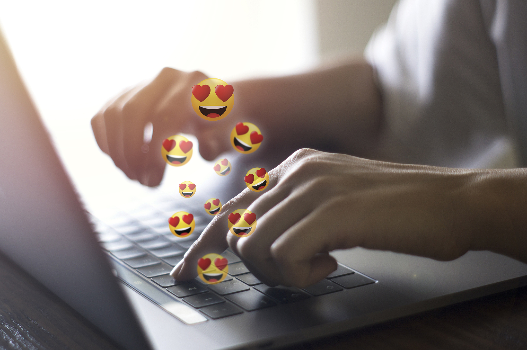 send love with laptop, computer