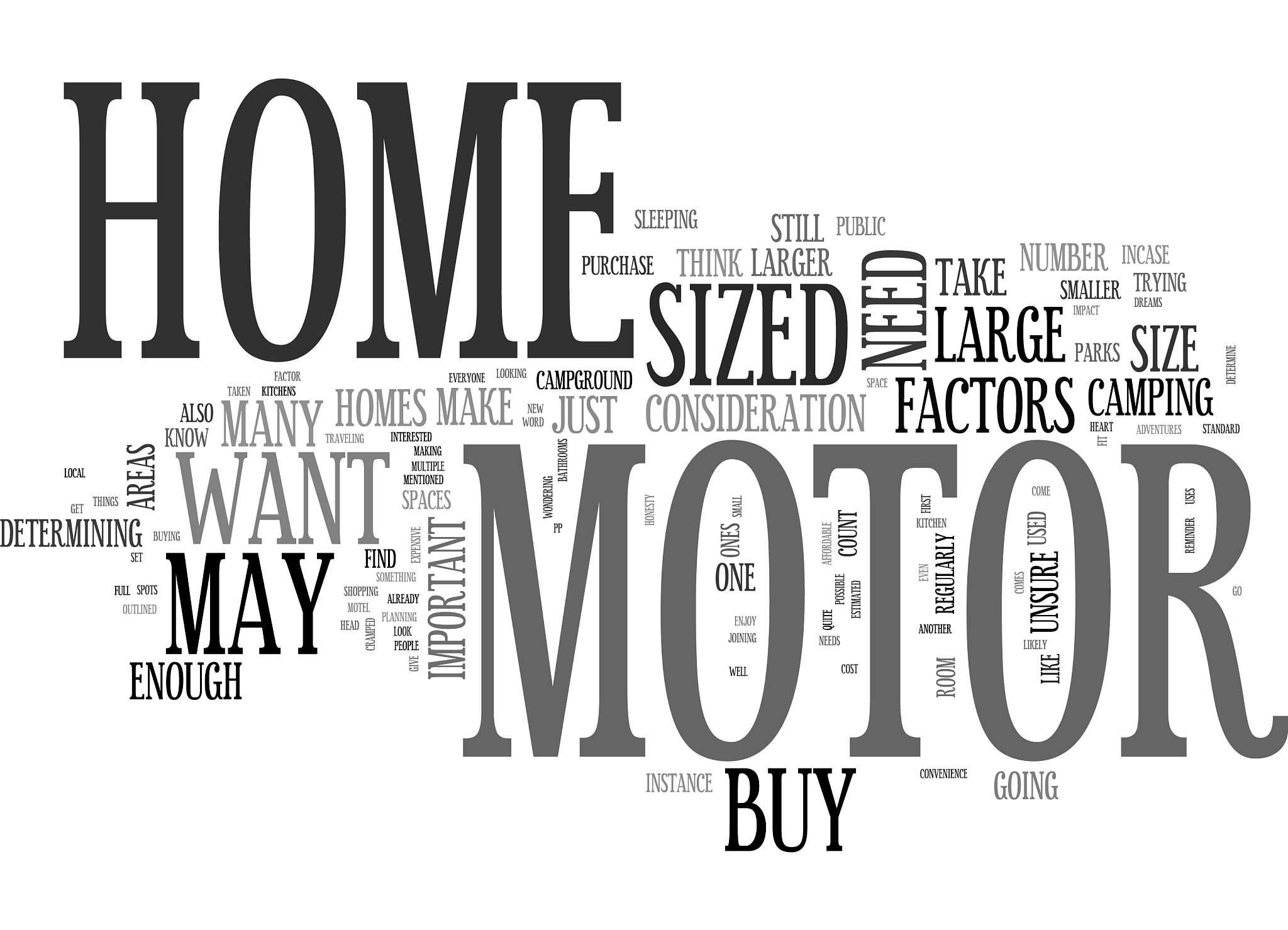 what size motor home should you buy text word