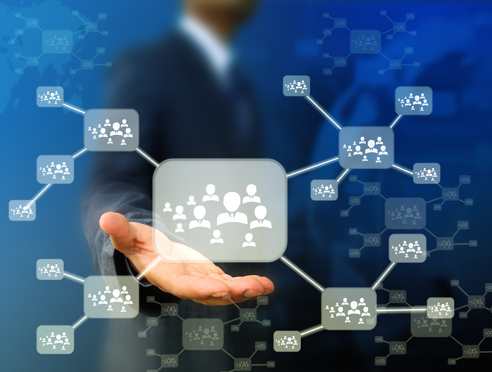 holding  icon of social network