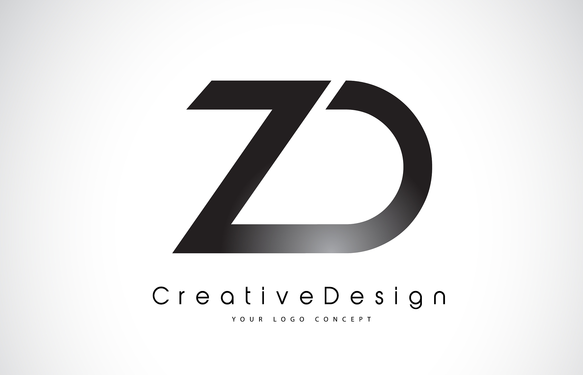 zd z d letter logo design creative icon modern