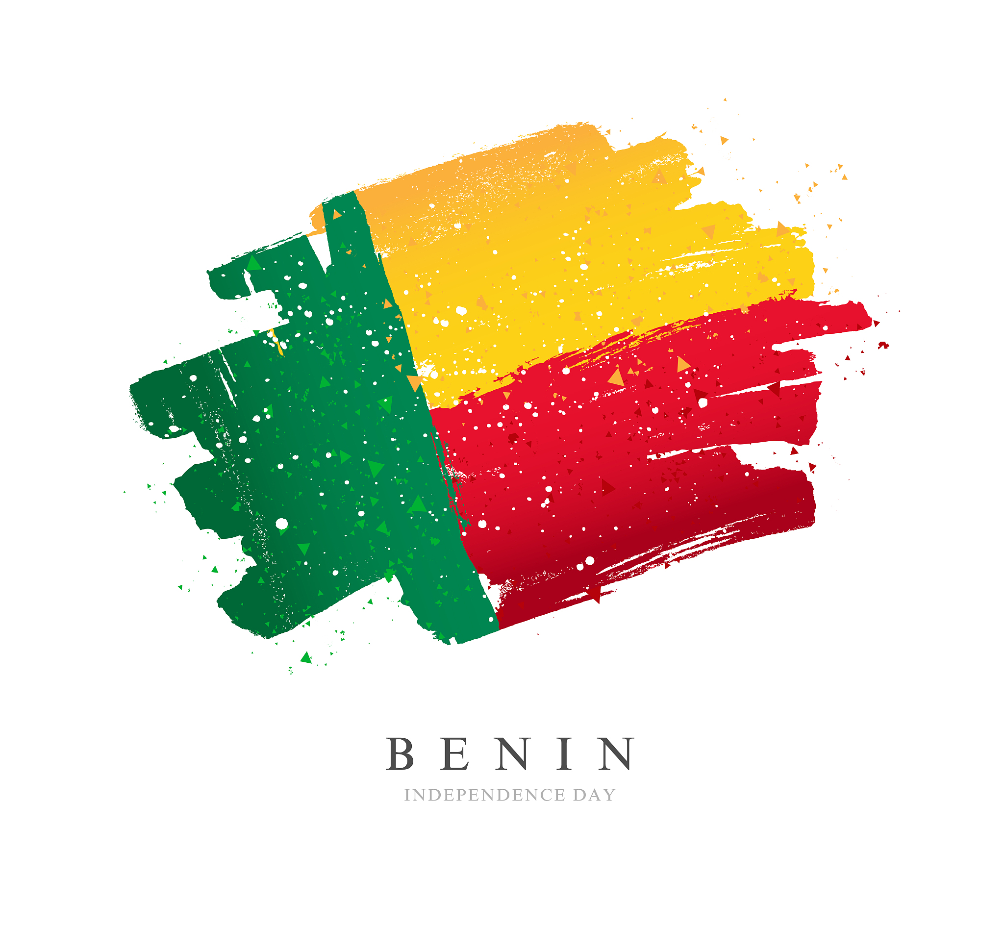 flag of benin. vector illustration on a white background
