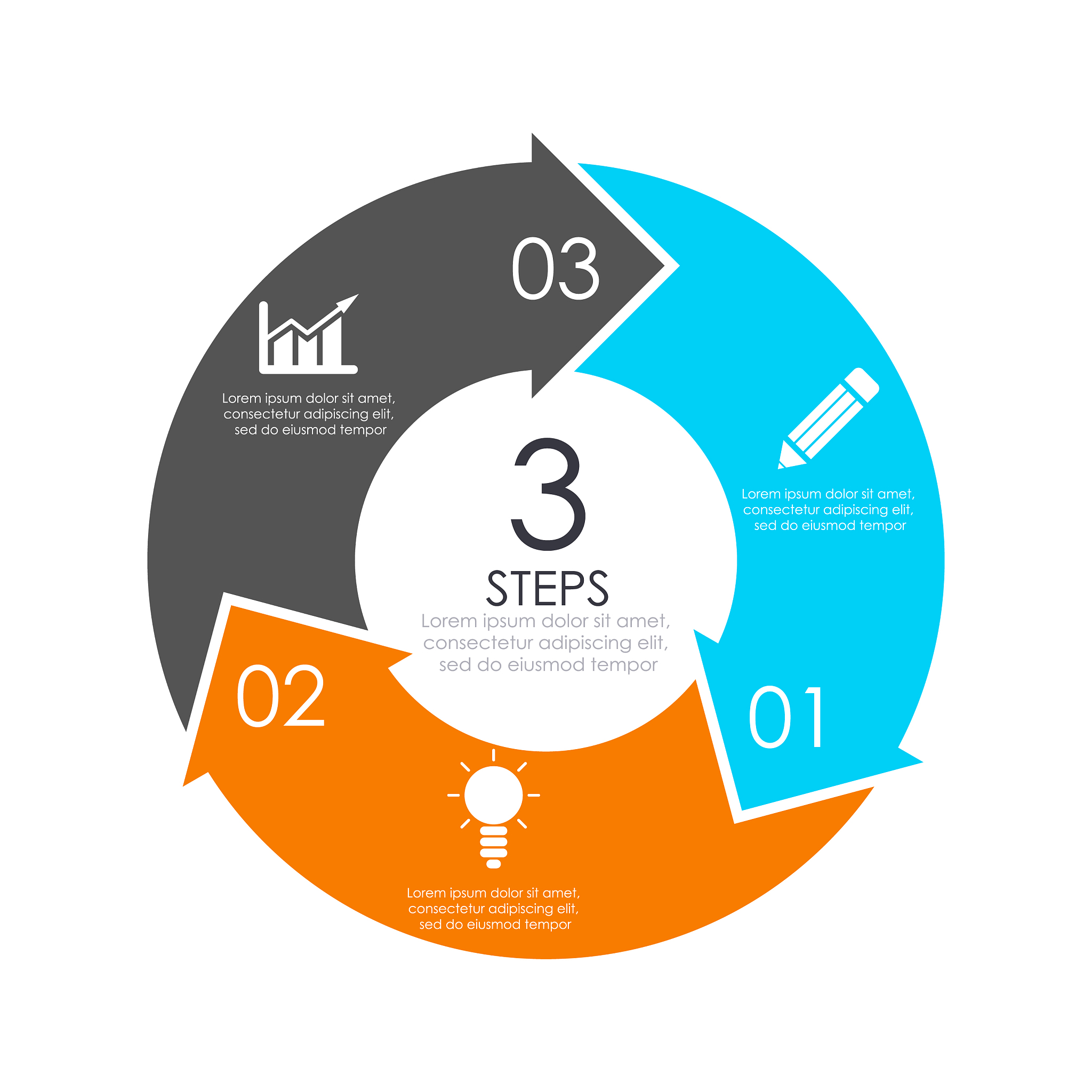circle chart infographic template