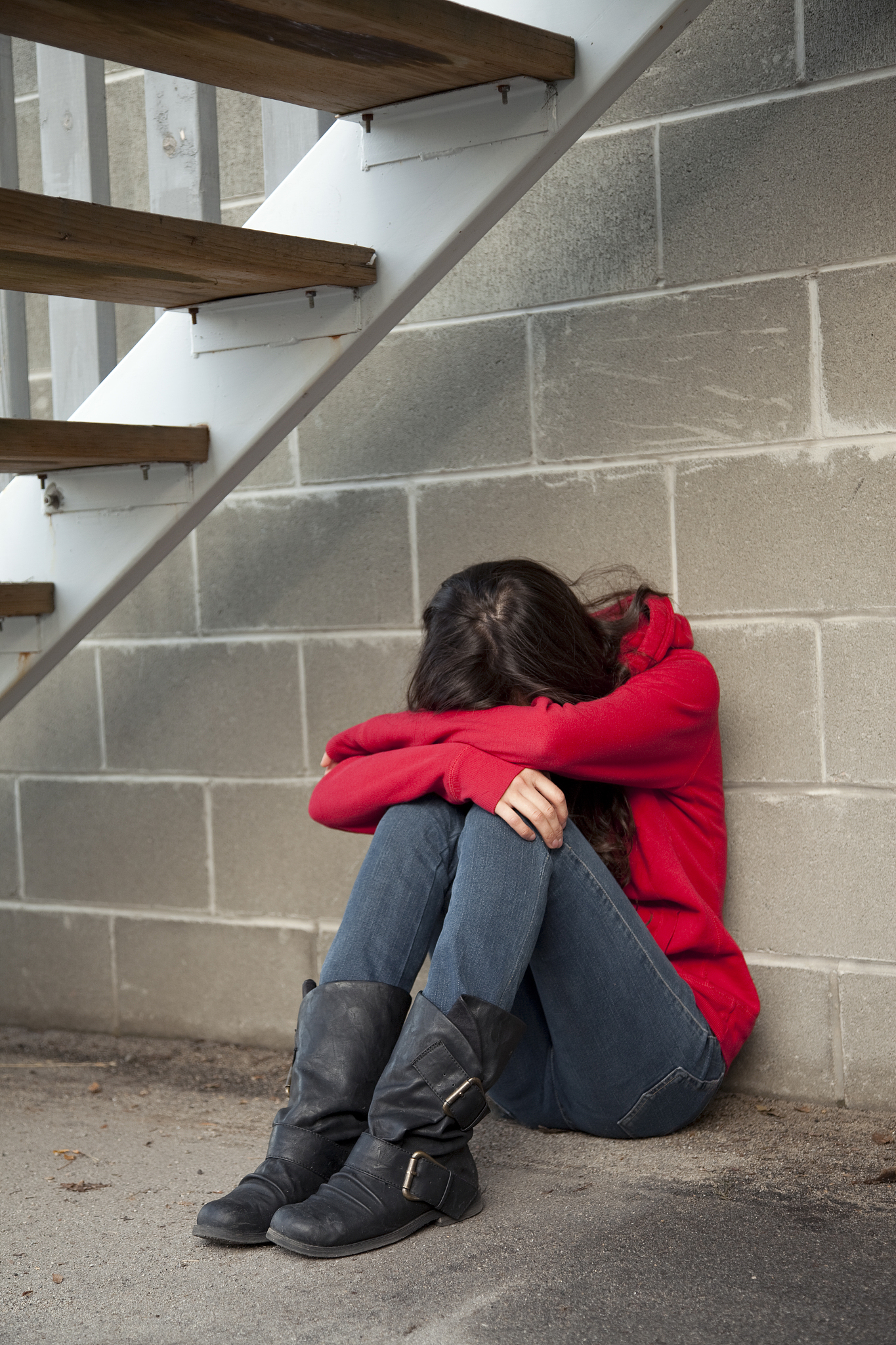 upset teenage girl