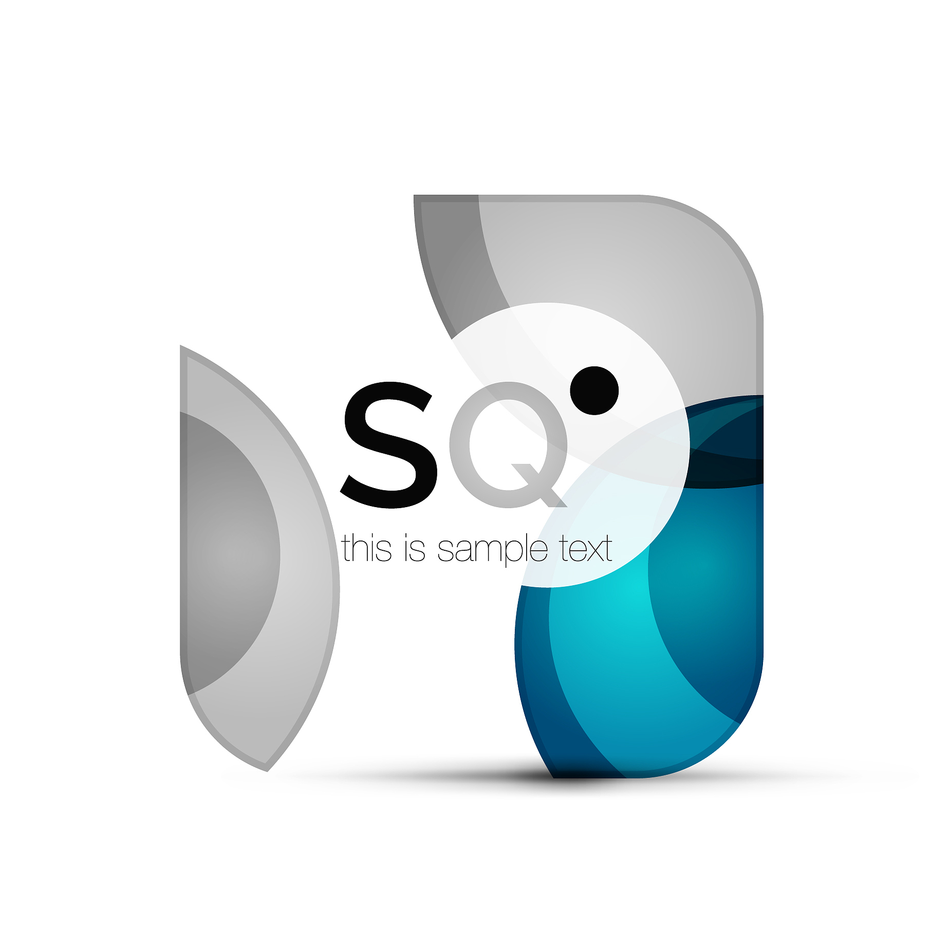 square geometric abstract business emblem