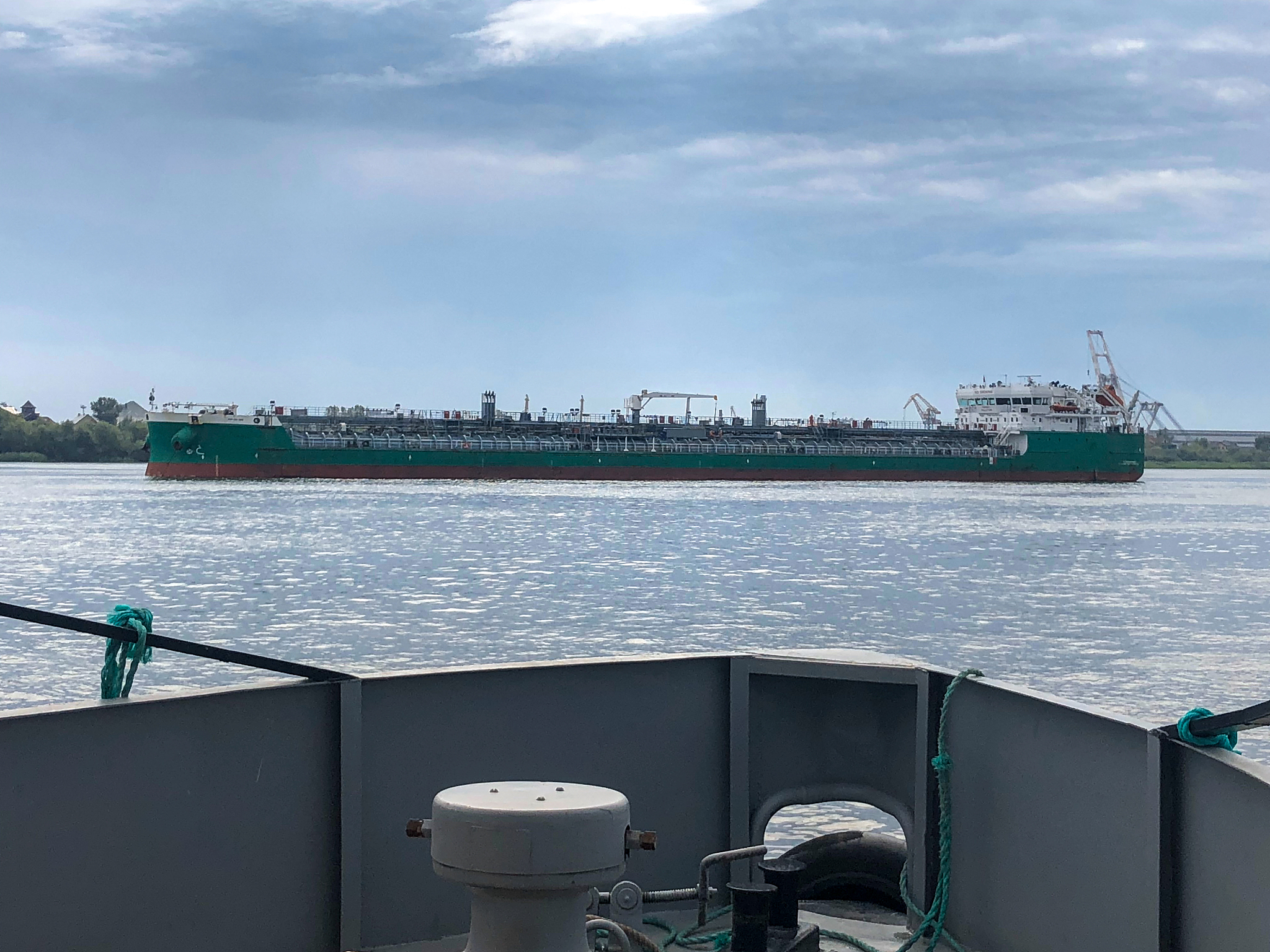 At the time of inspection it was observed that the original seal of the container had been broken and replaced with a new seal bearing the code ZJZH170225 Due to the hole was noted on roof during