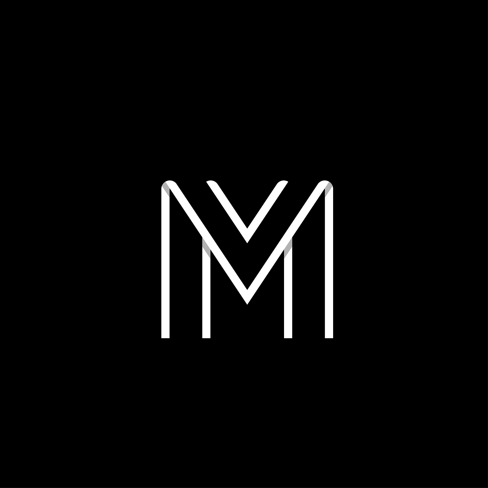 letter m logo template, symbol, icon, design vector
