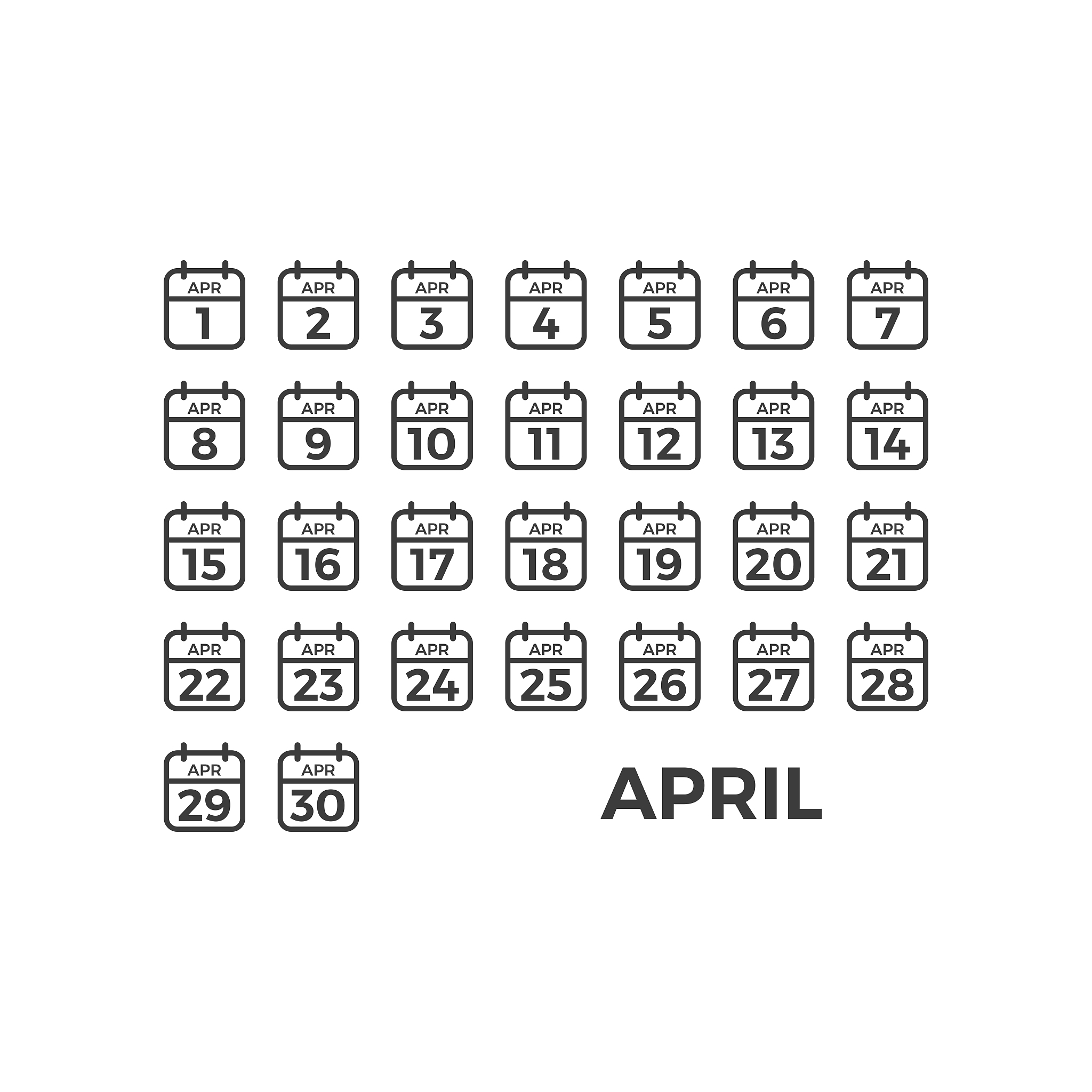 modern icon calendar template set