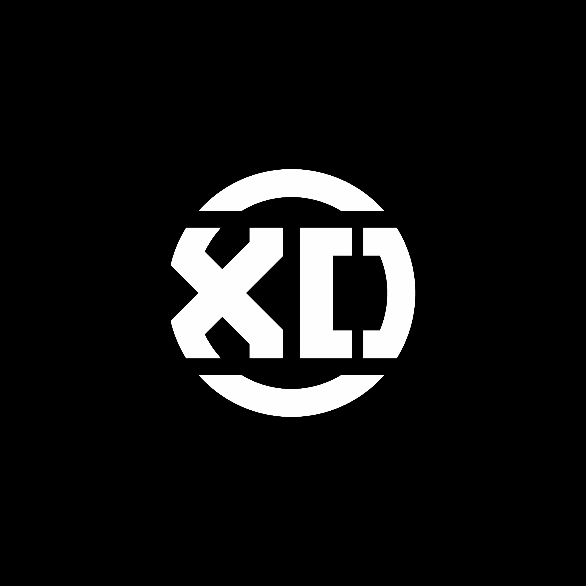 xo logo monogram isolated on circle element