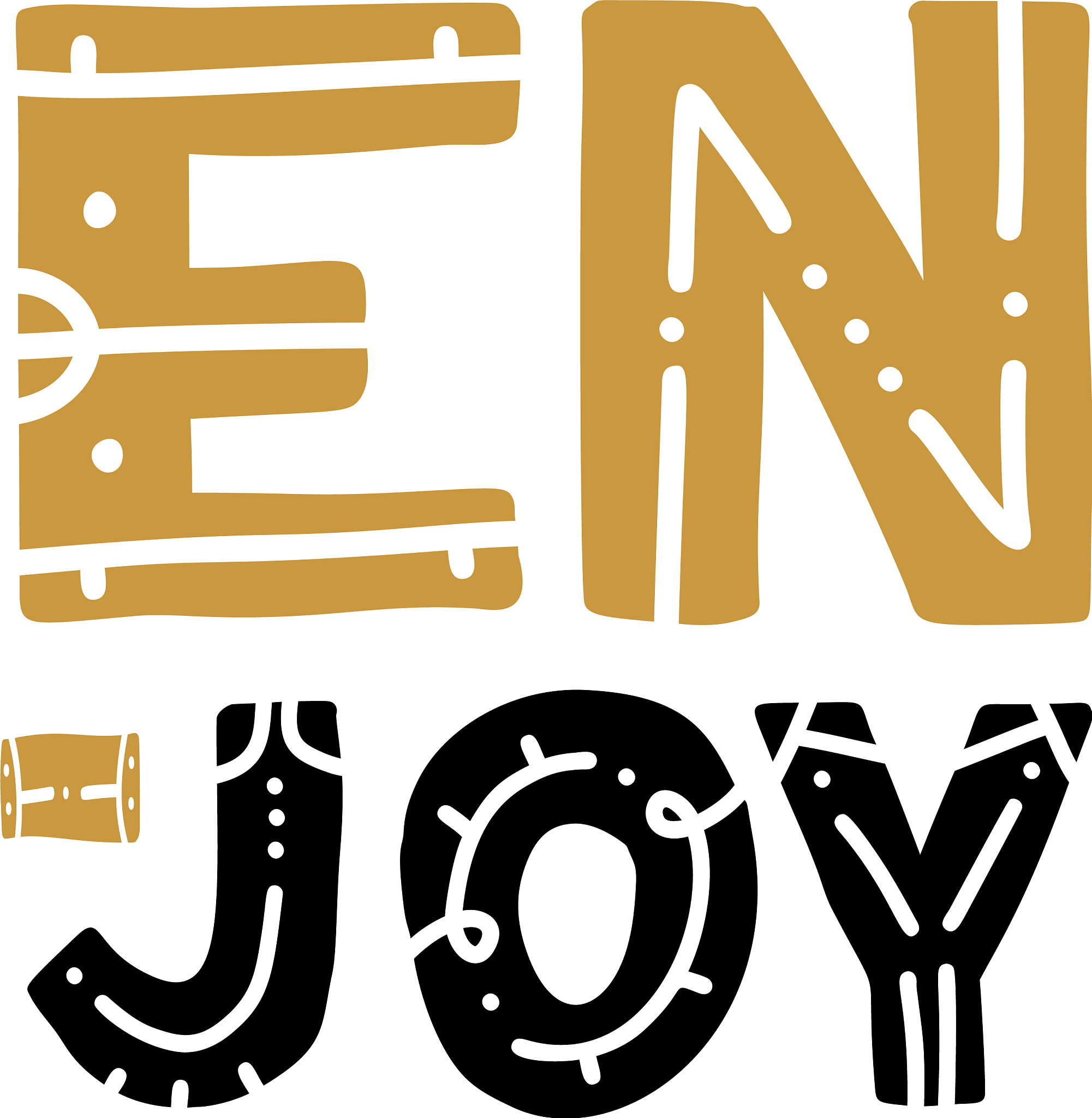 enjoy today inspirational hand written type