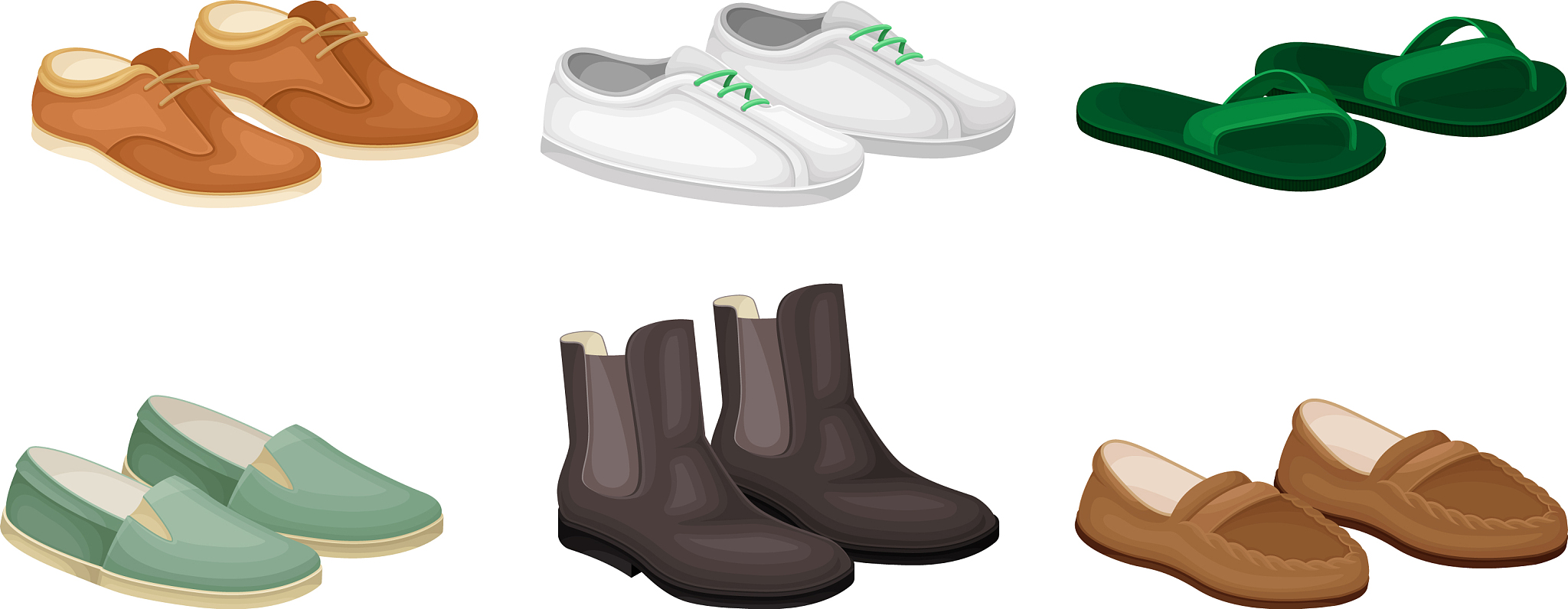 men shoes and loafers made leather and textile