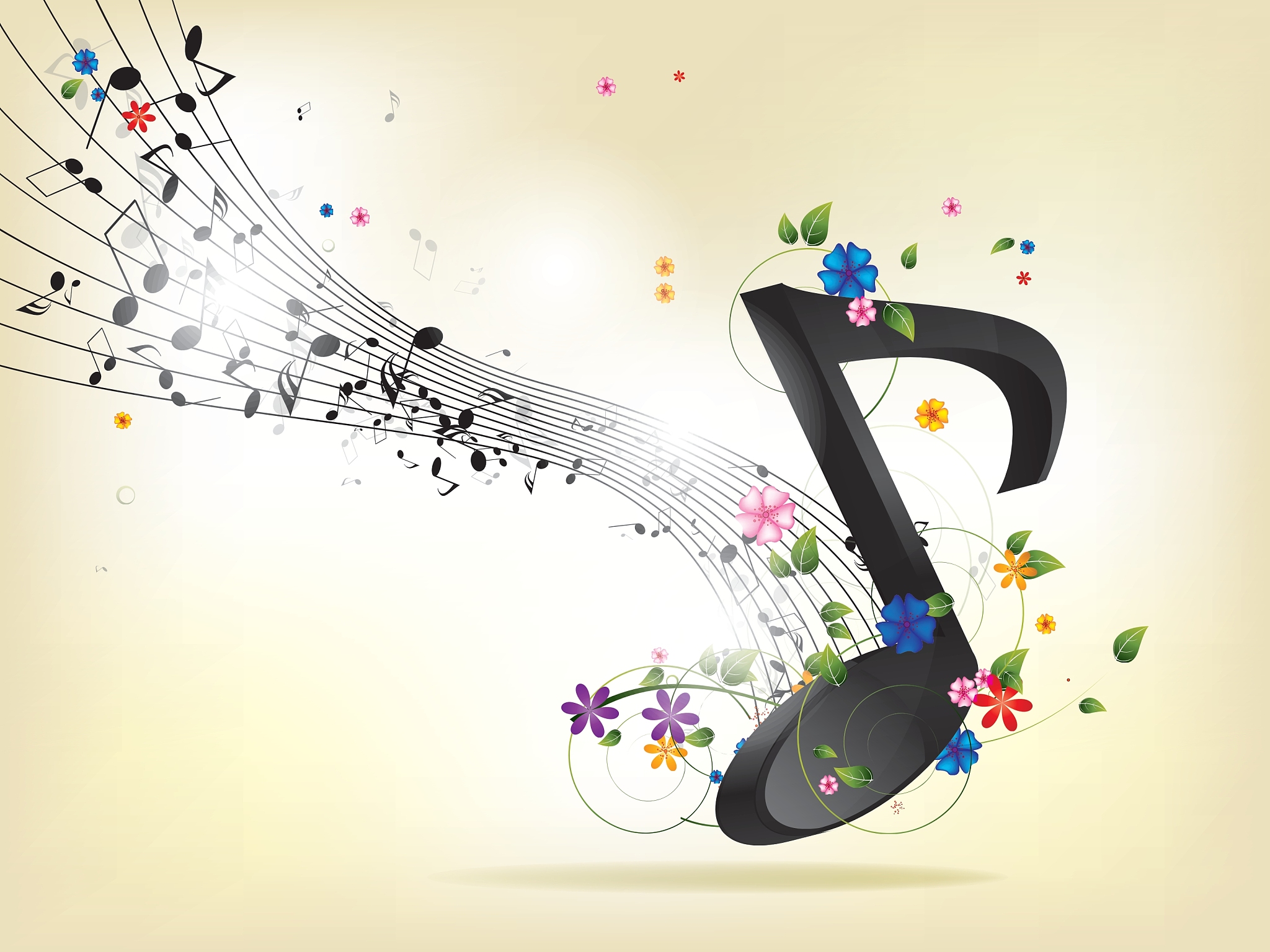abstract music backgroud with notes