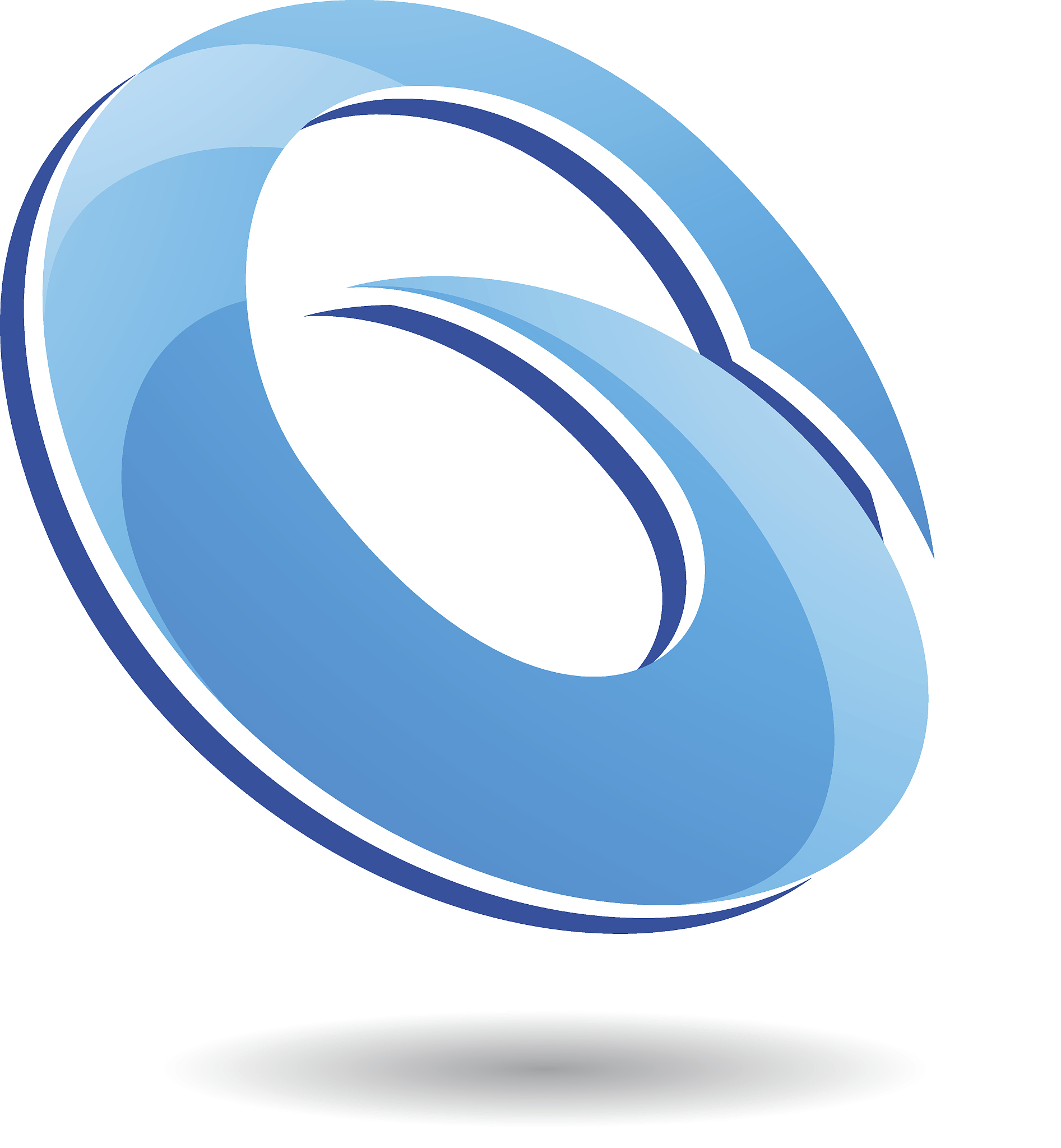 abstract symbol of oval letter g icon