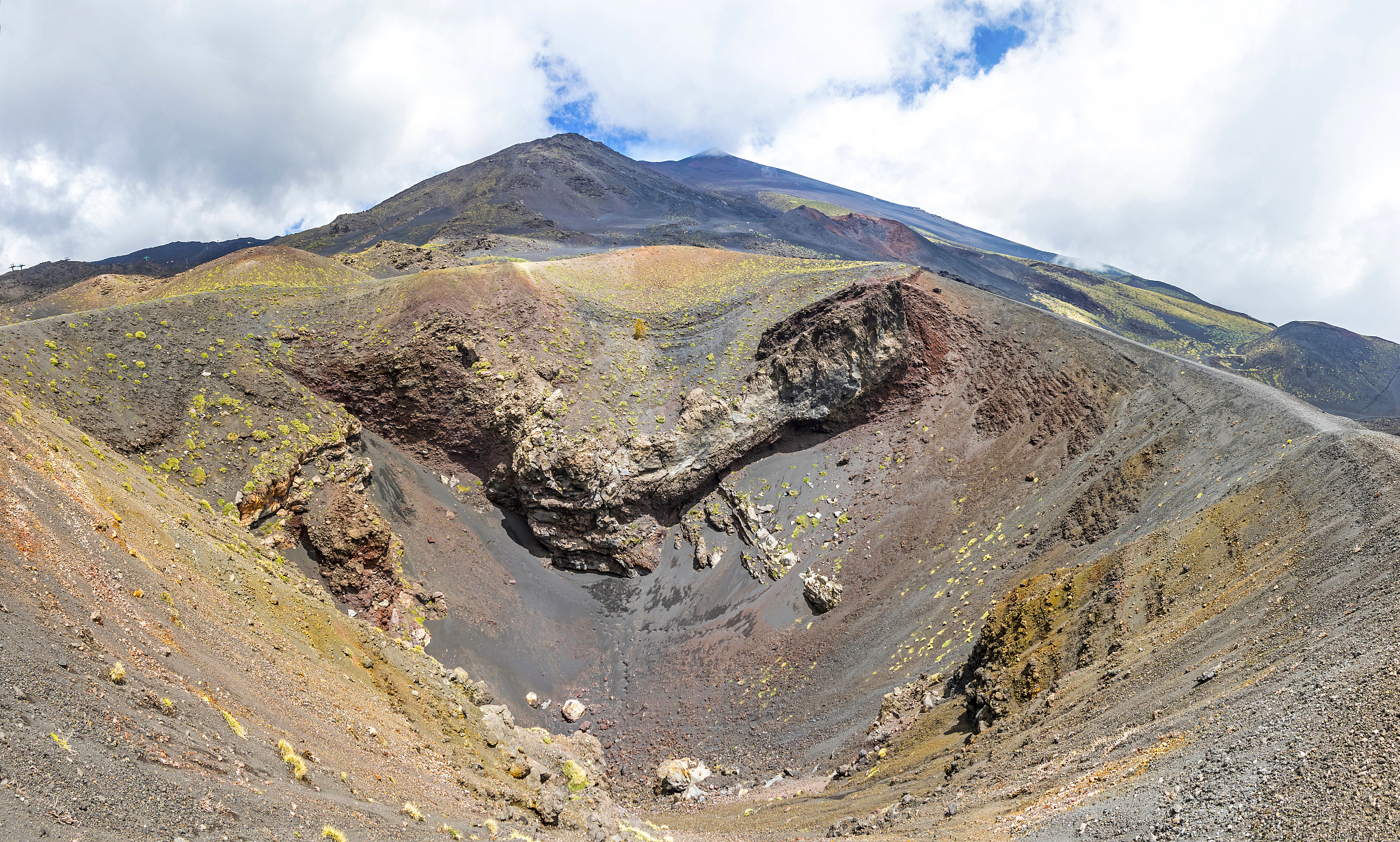 picturesque volcanic landscape of mount etna, sicily, italy