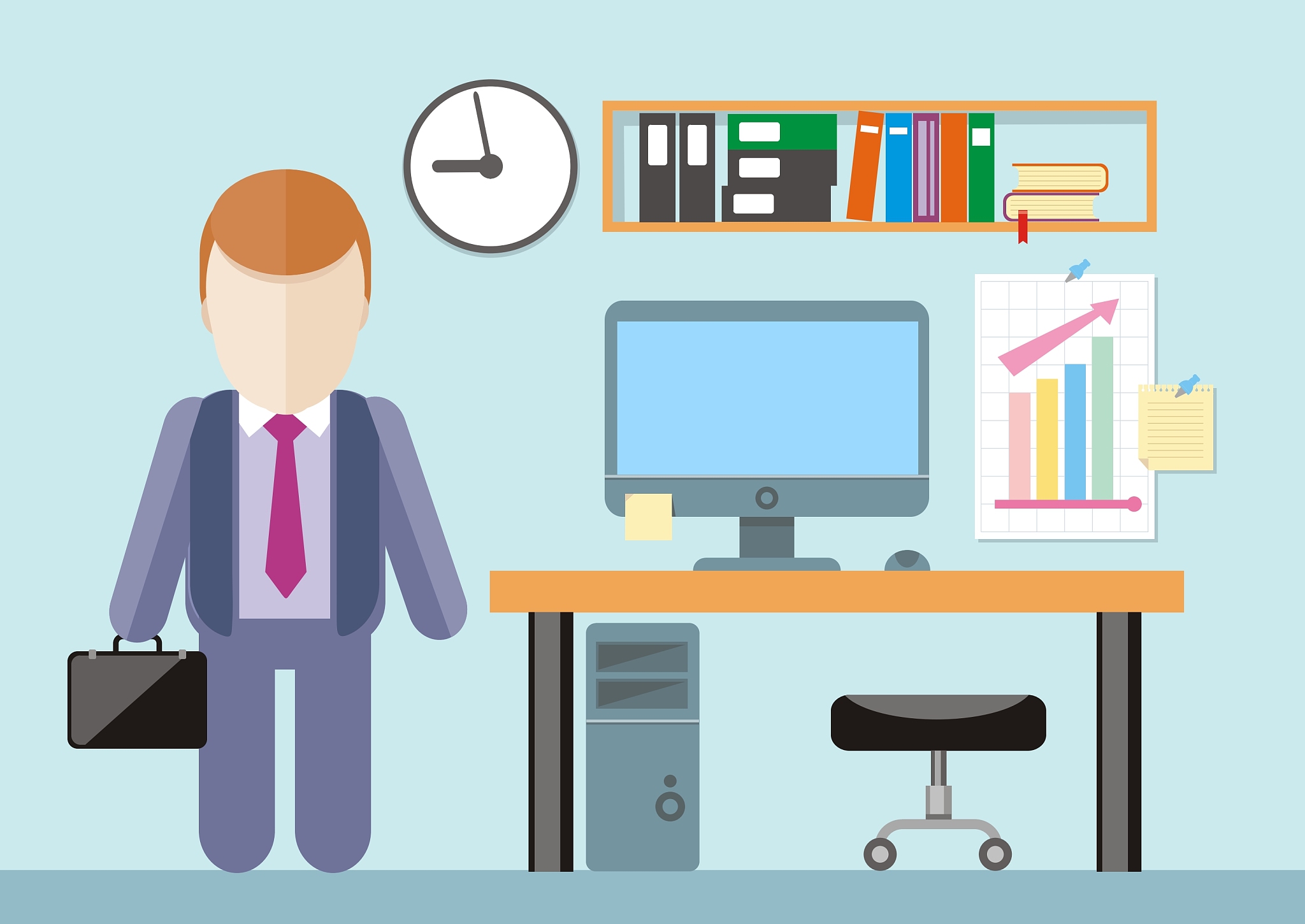 businessman standing in office
