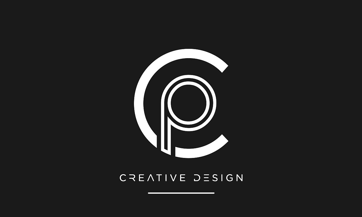 pc或cp字母字母抽象标志图标矢量模板