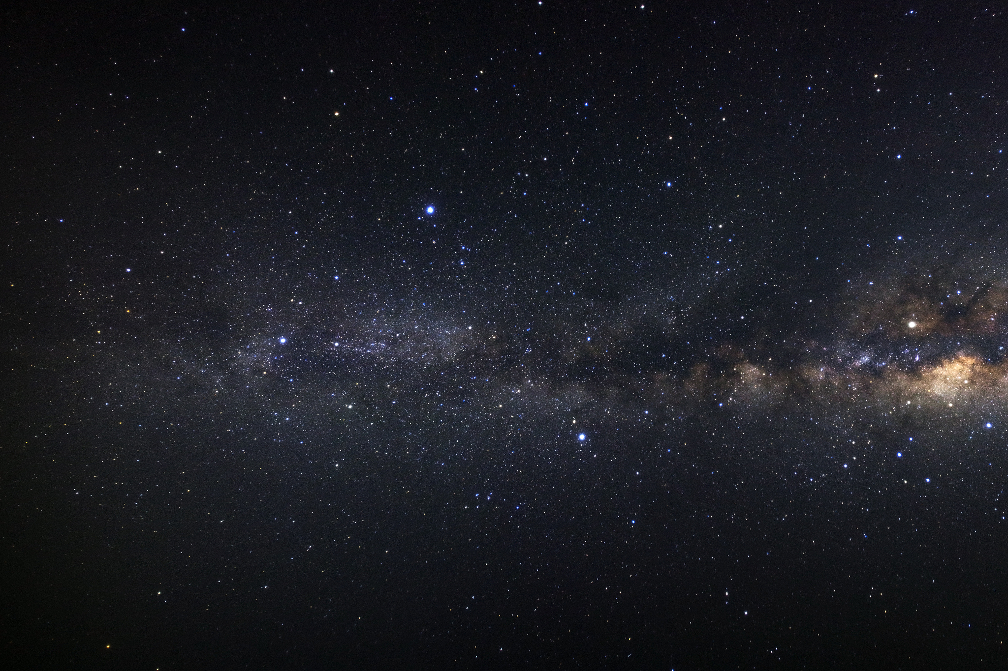starry night sky, milky way galaxy with stars and space dust in 