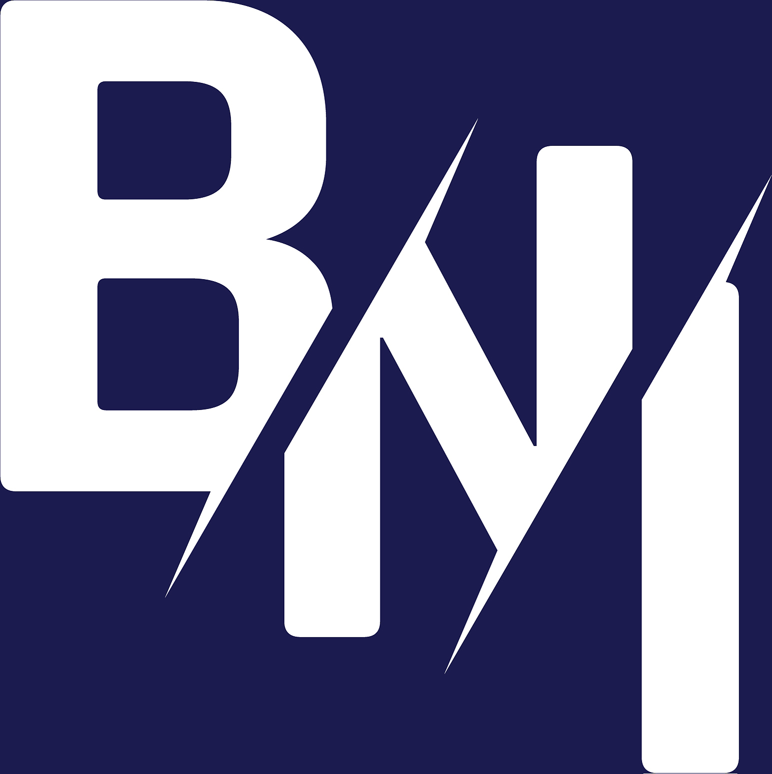 monogram letters initial logo design bni