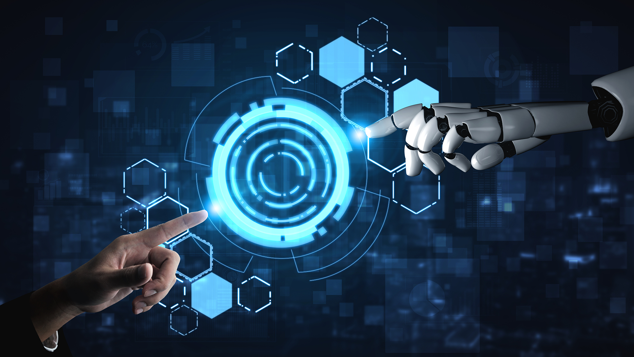 future artificial intelligence robot and cyborg.