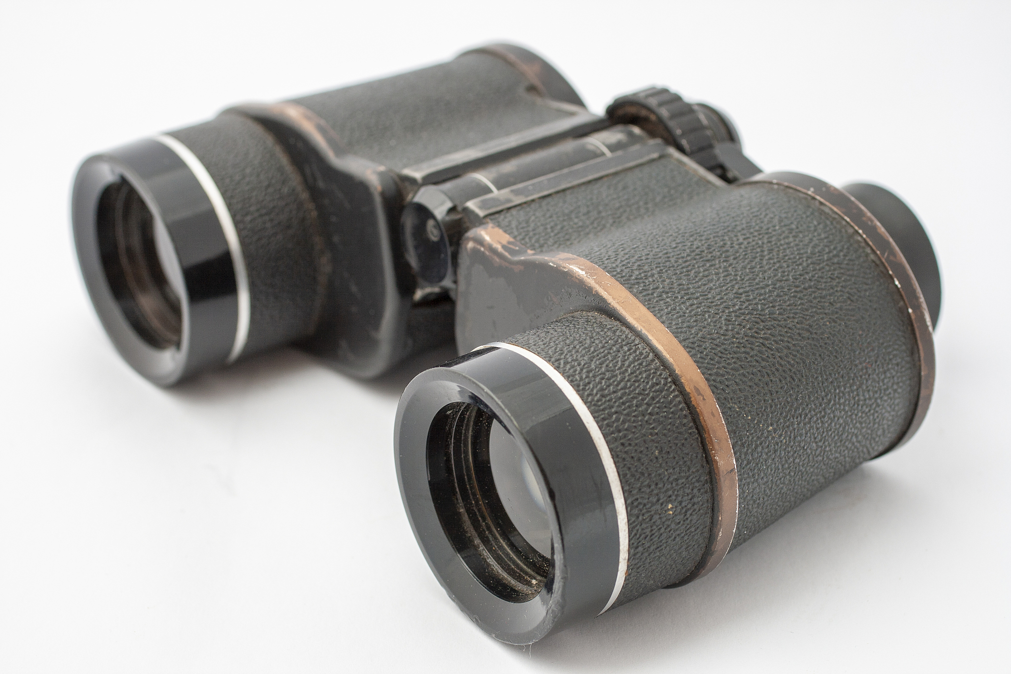 old binocular isolated on white background