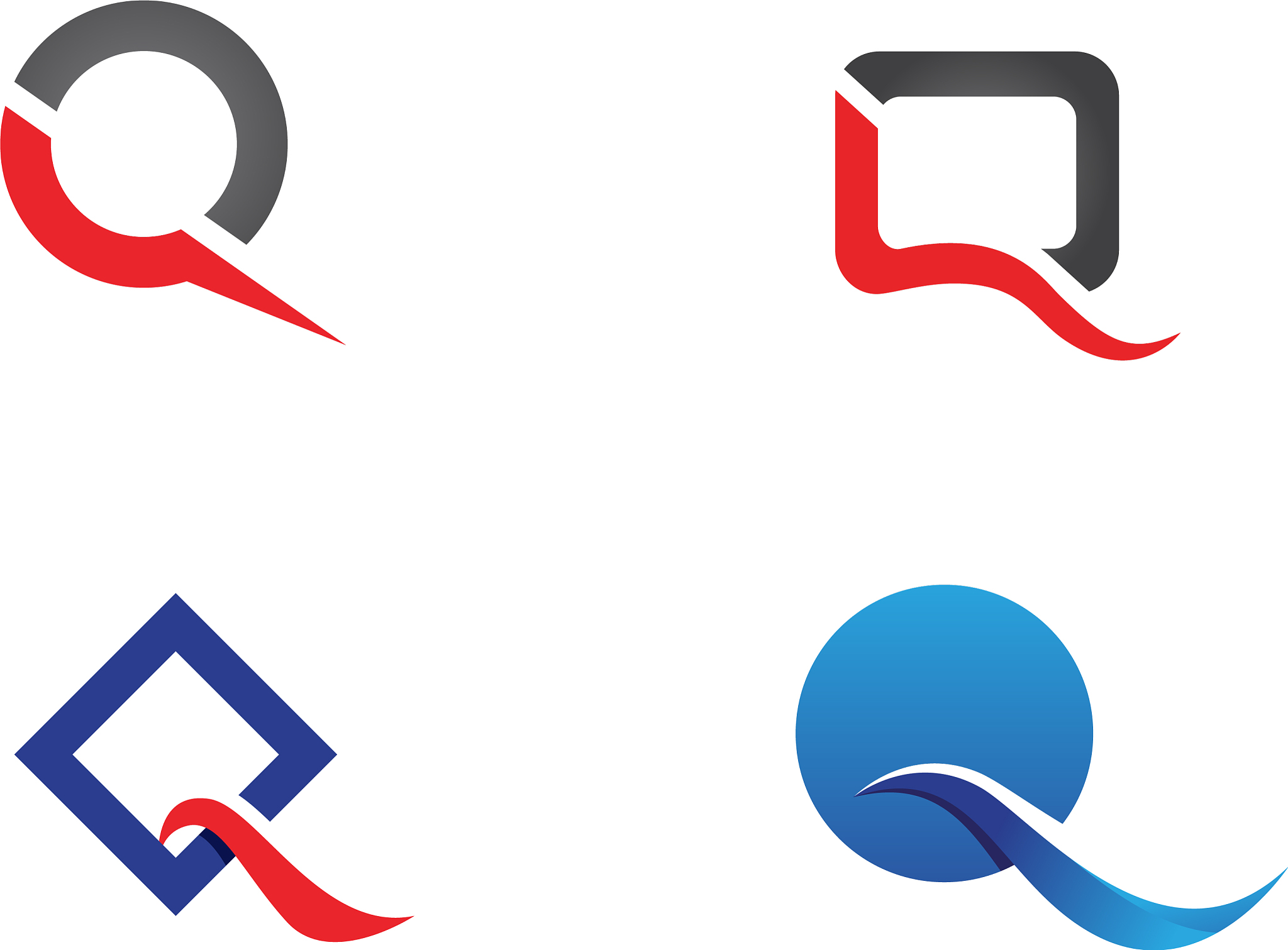 q letter logo template