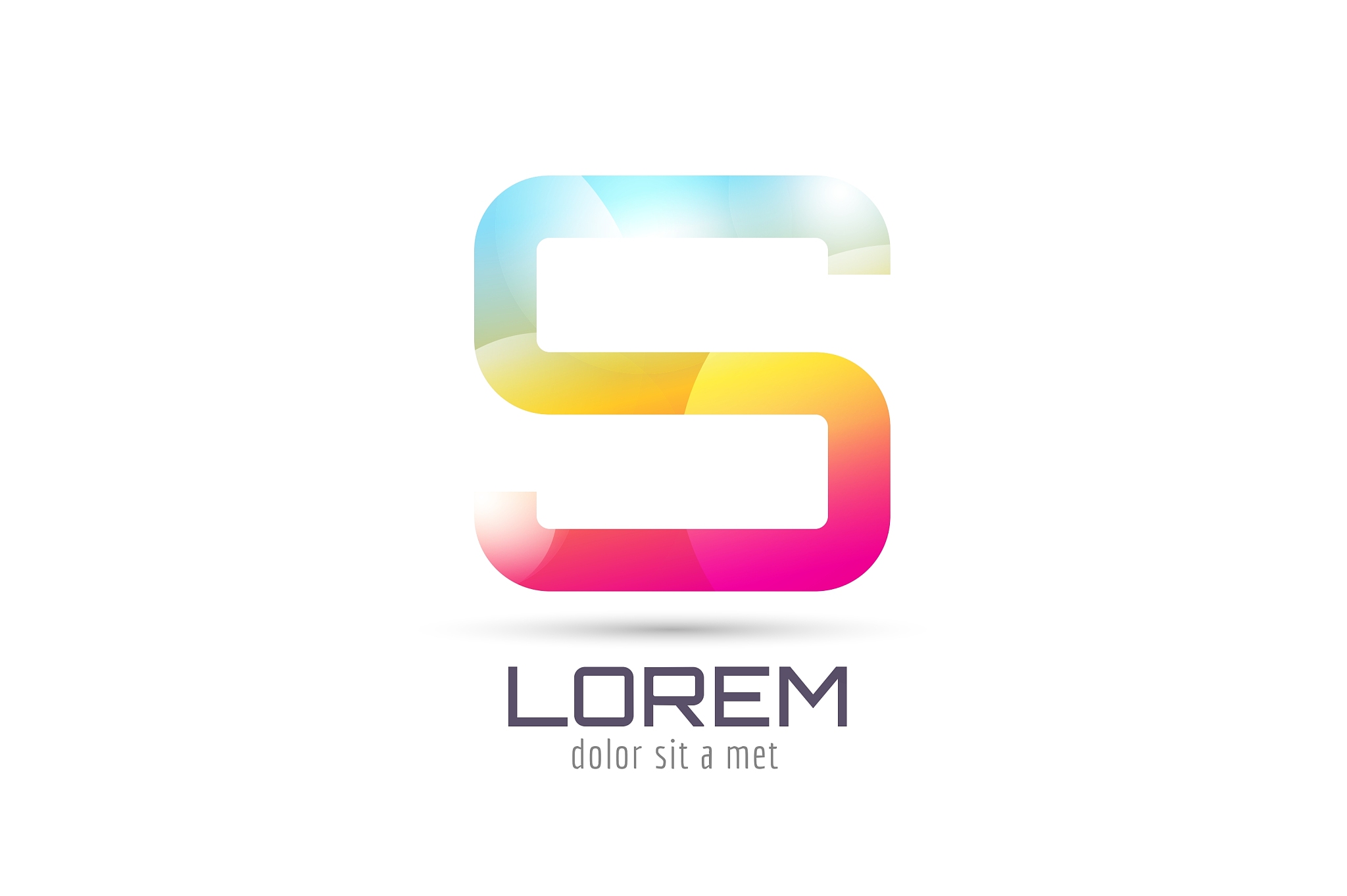 logo template abstract arrow shape and