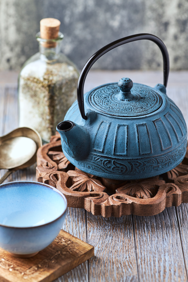 日本芙蓉茶具和蓝花摄影图片资源推荐