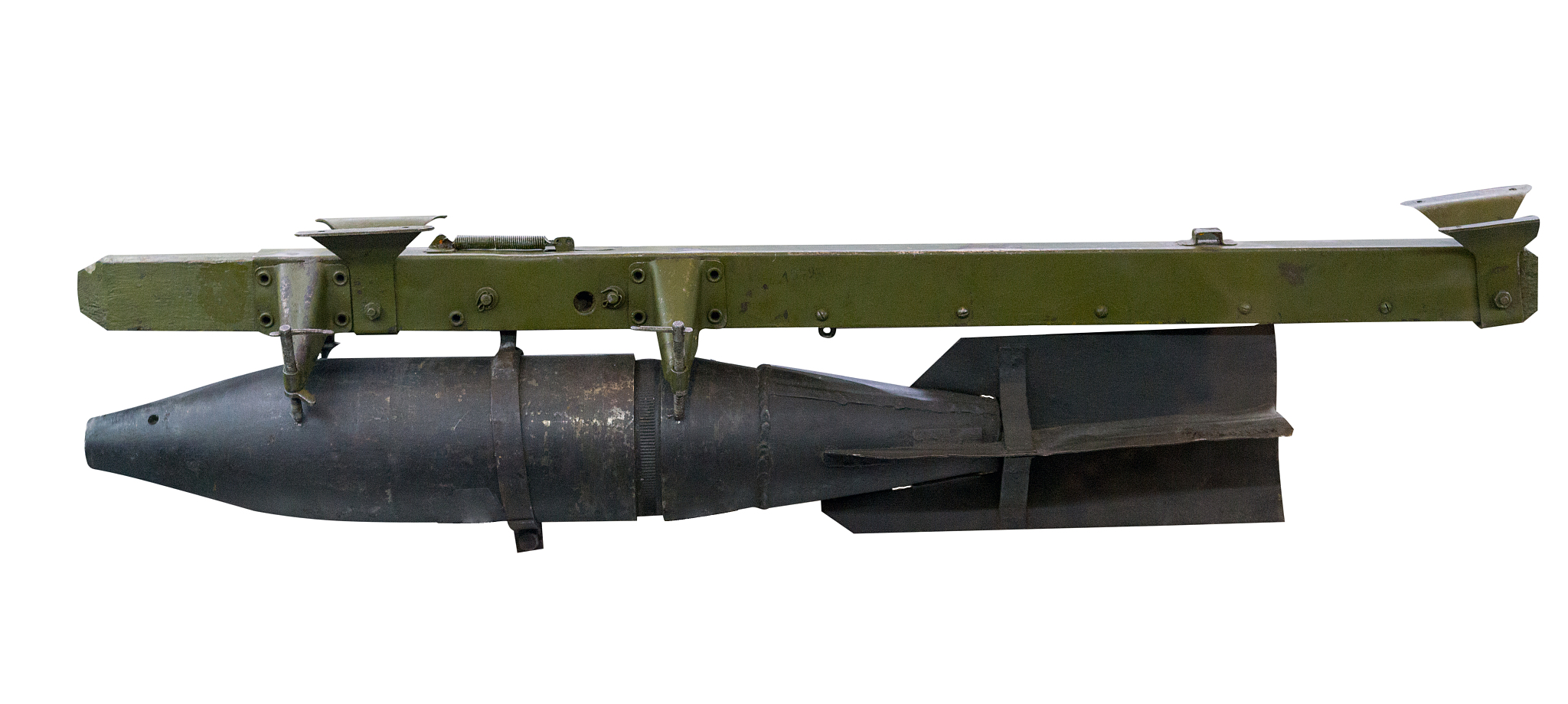 aerial bomb of world war ii, isolated on white background. aeria