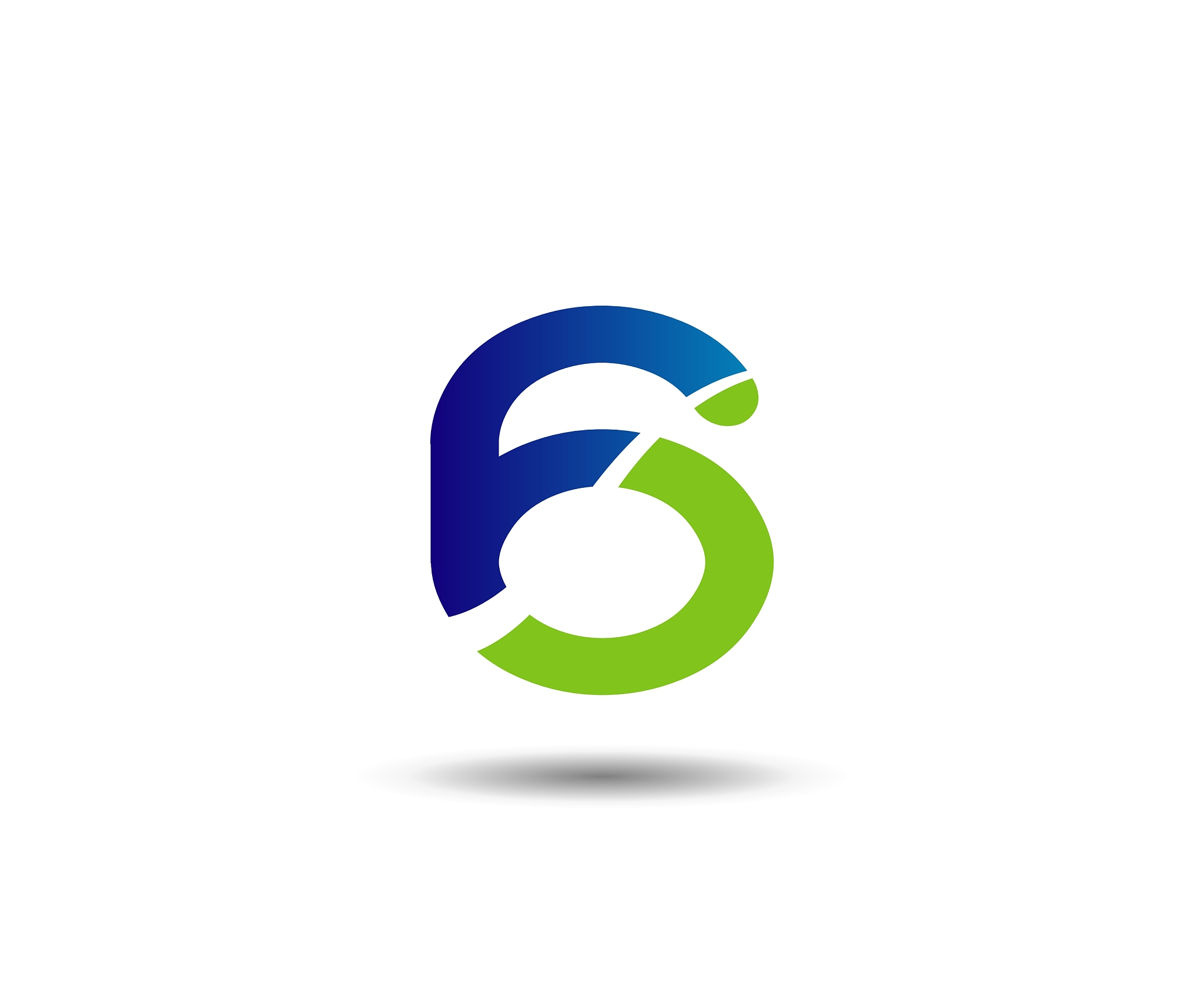 abstract number 6 logo symbol icon