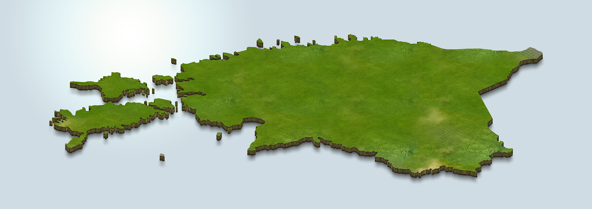 3d map illustration of estonia