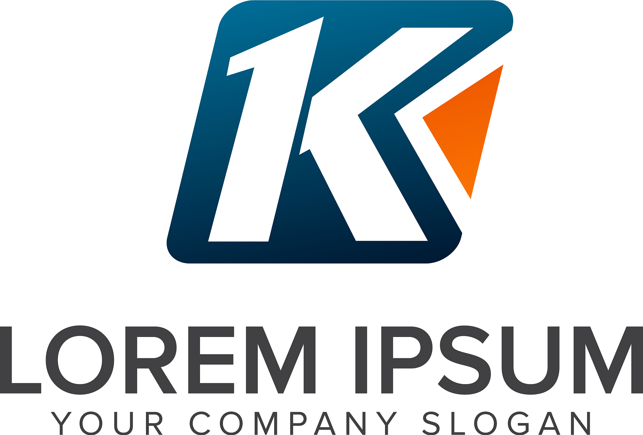 letter k logo design concept template
