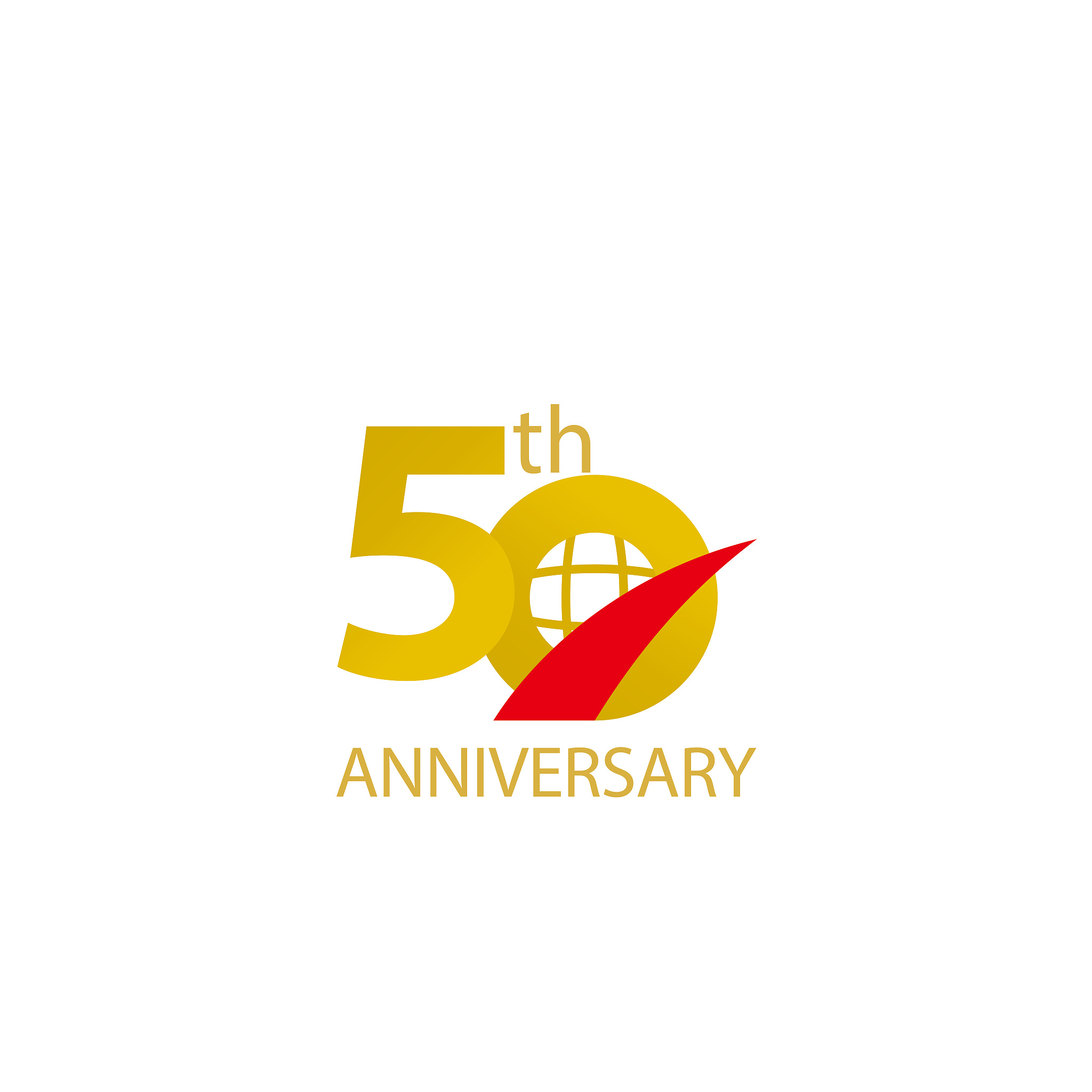 50th anniversary design template, vector illustration
