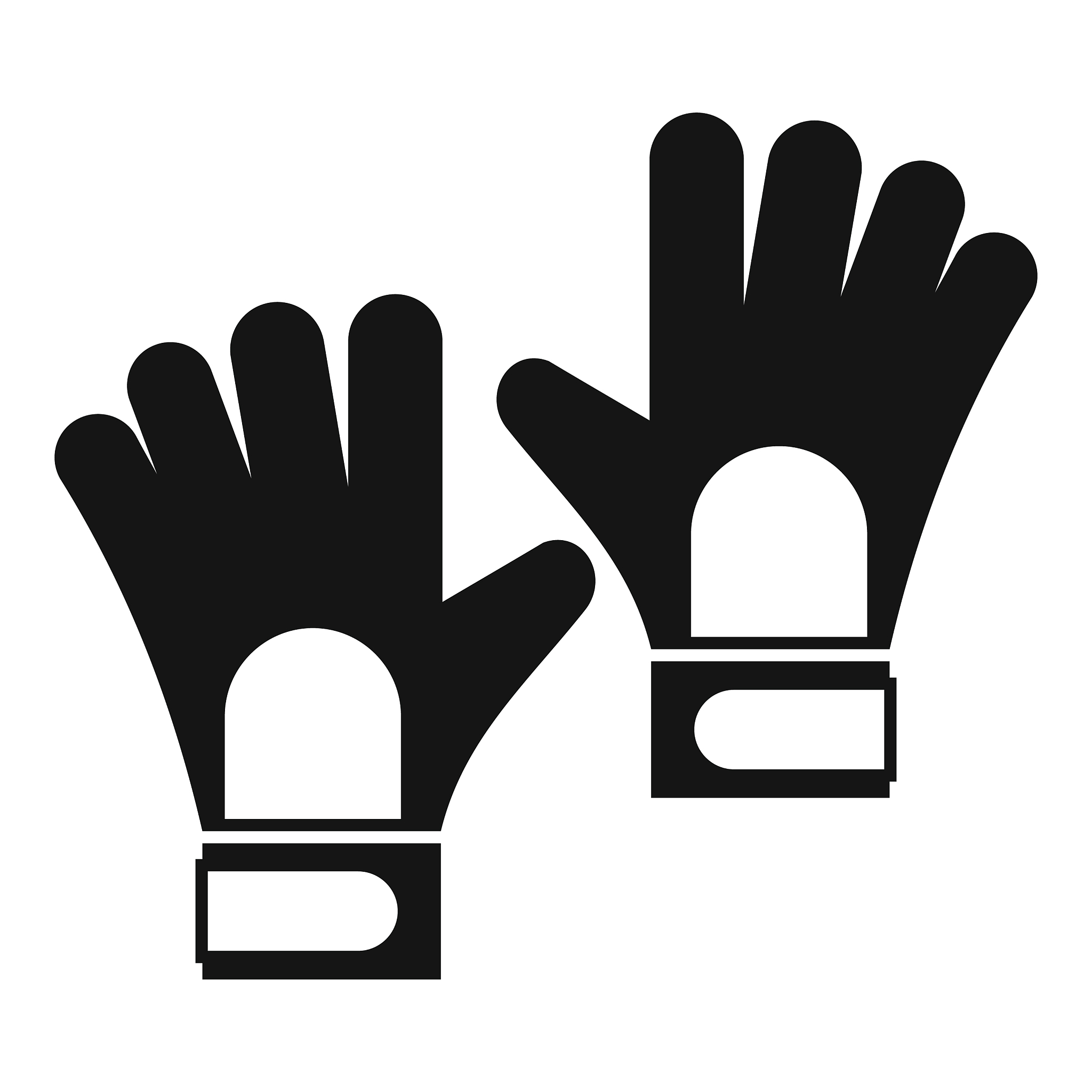 gloves of goalkeeper icon simple style