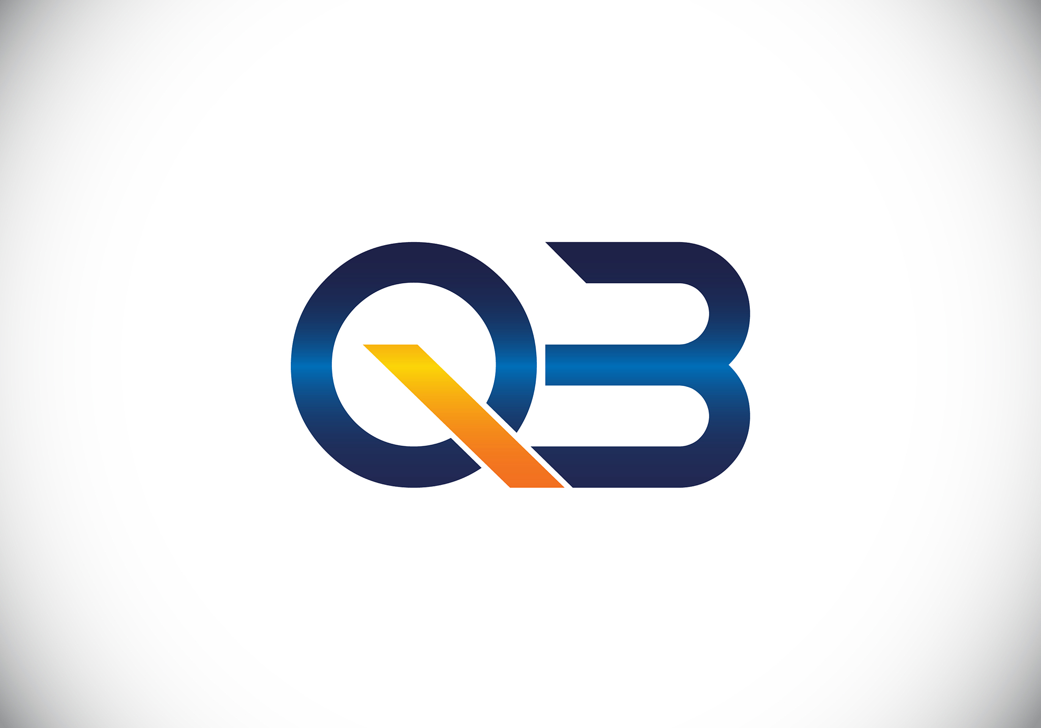 initial monogram letter q b logo design template