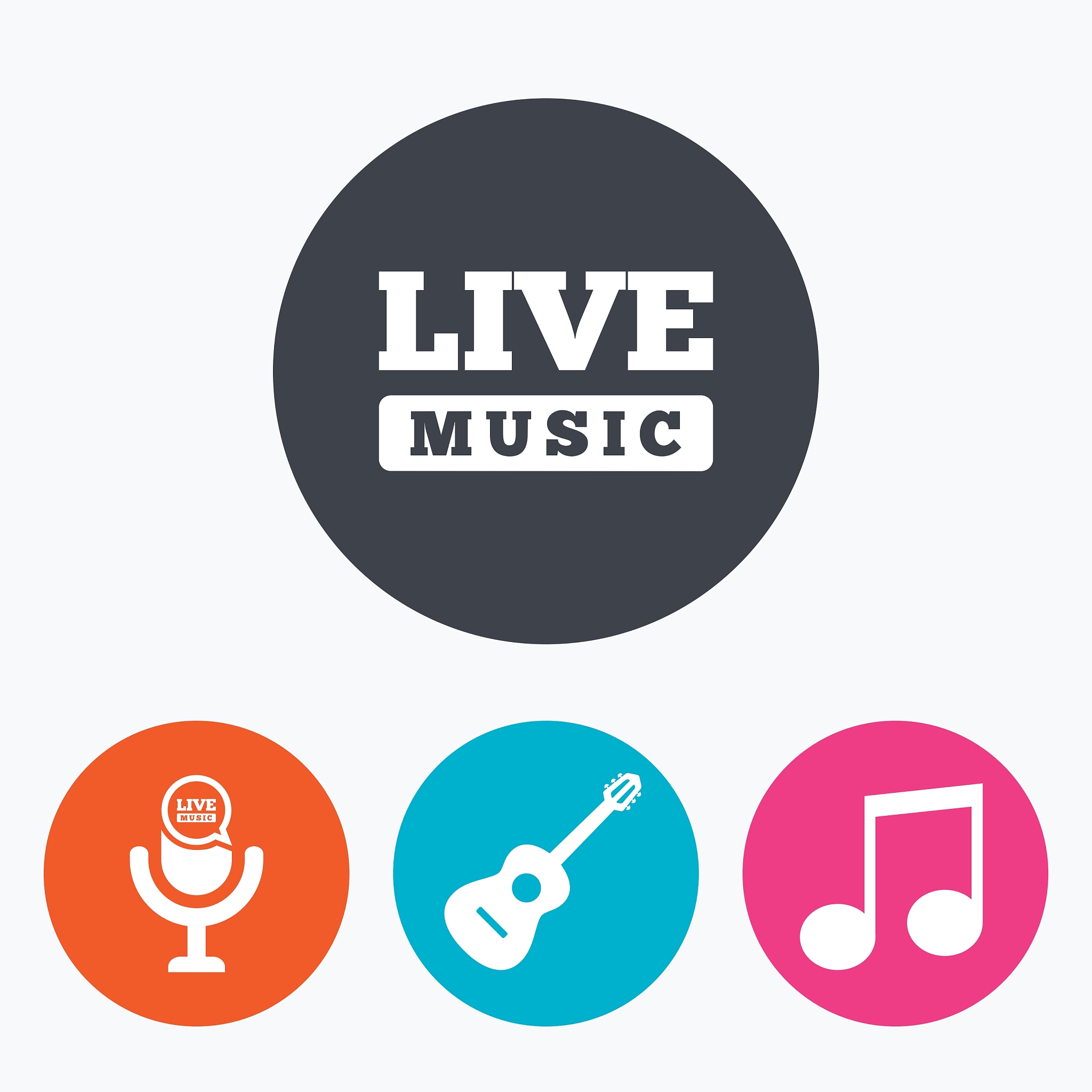musical elements icon microphone music note