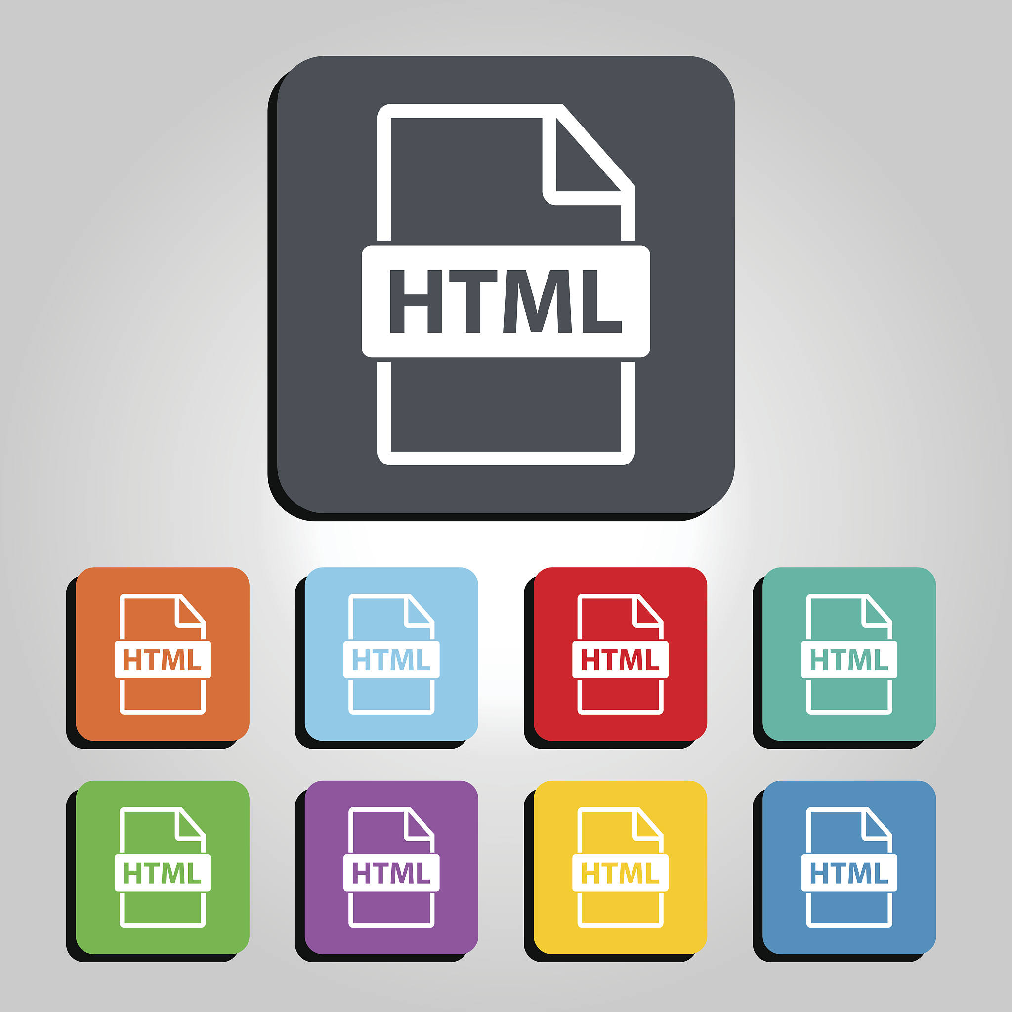 html file type icon vector icon illustration