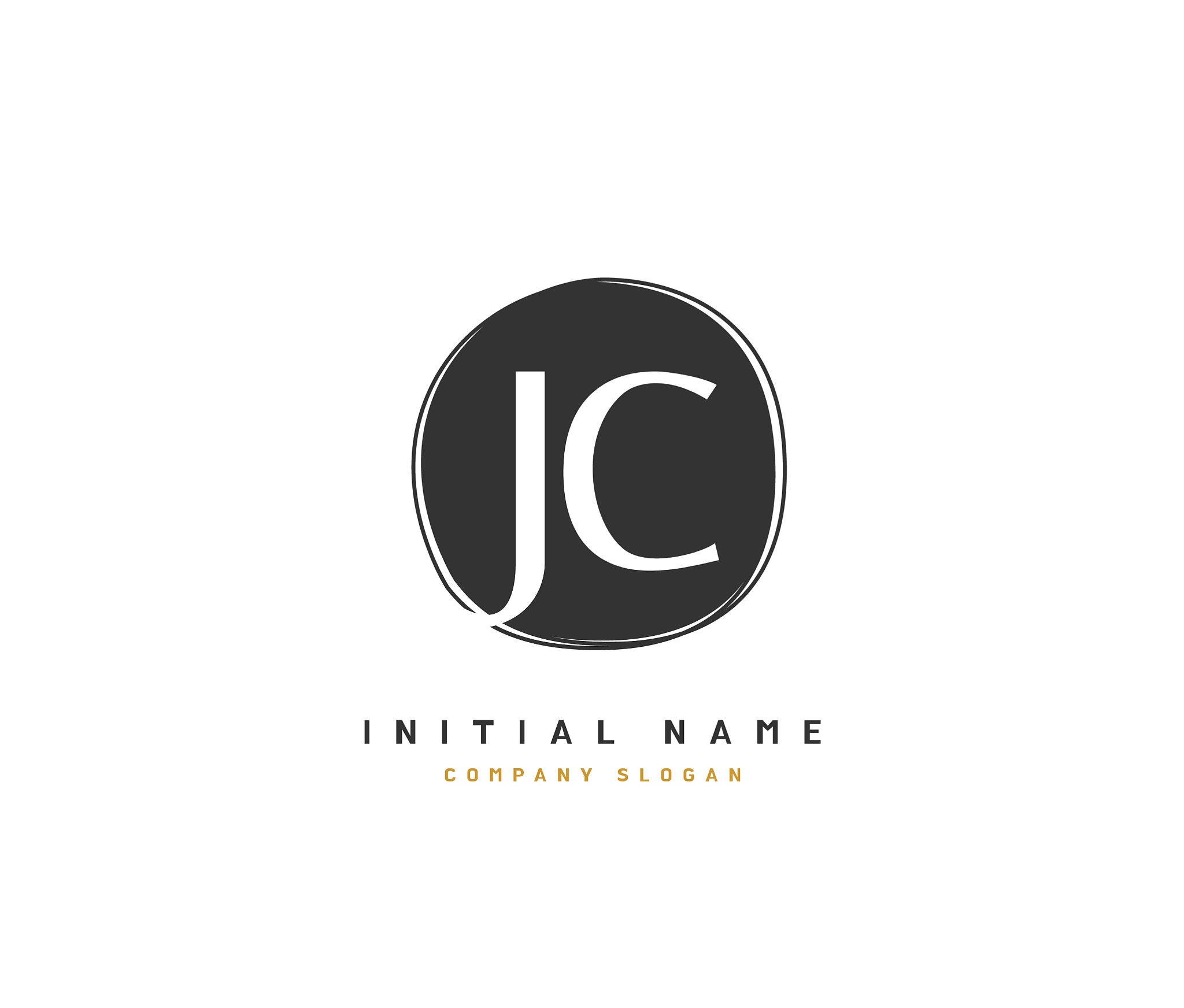 j c jc beauty initial logo handwriting logo of