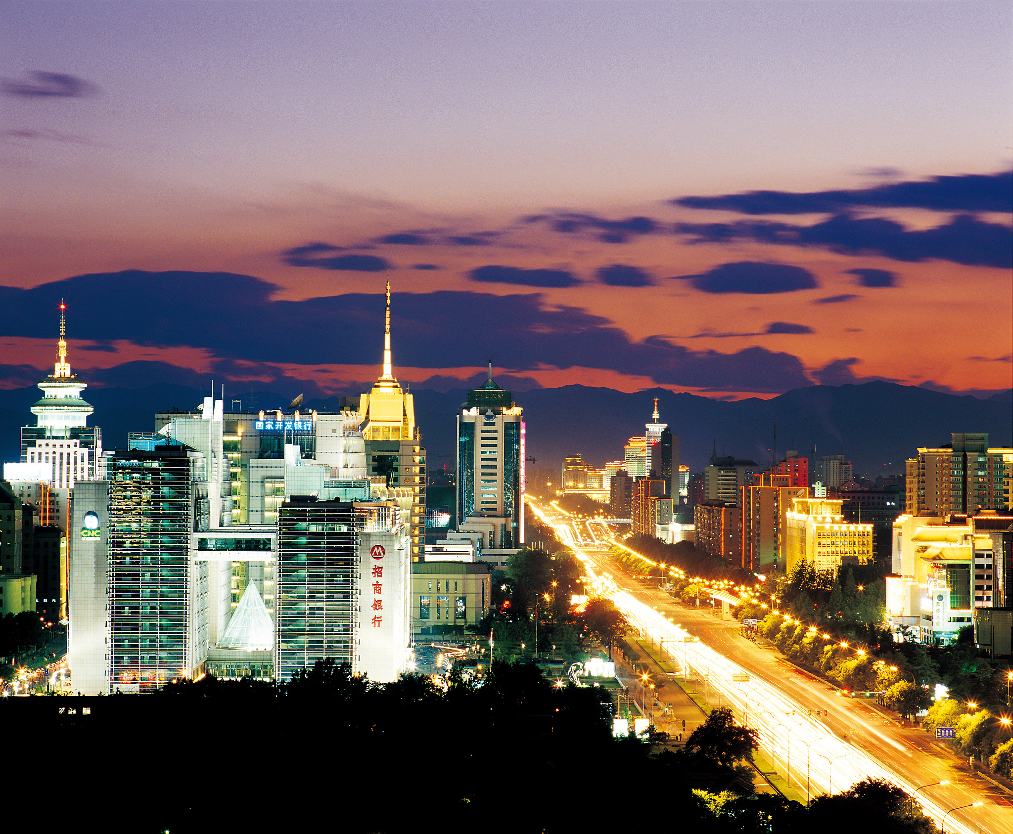 西长安街夜景,北京