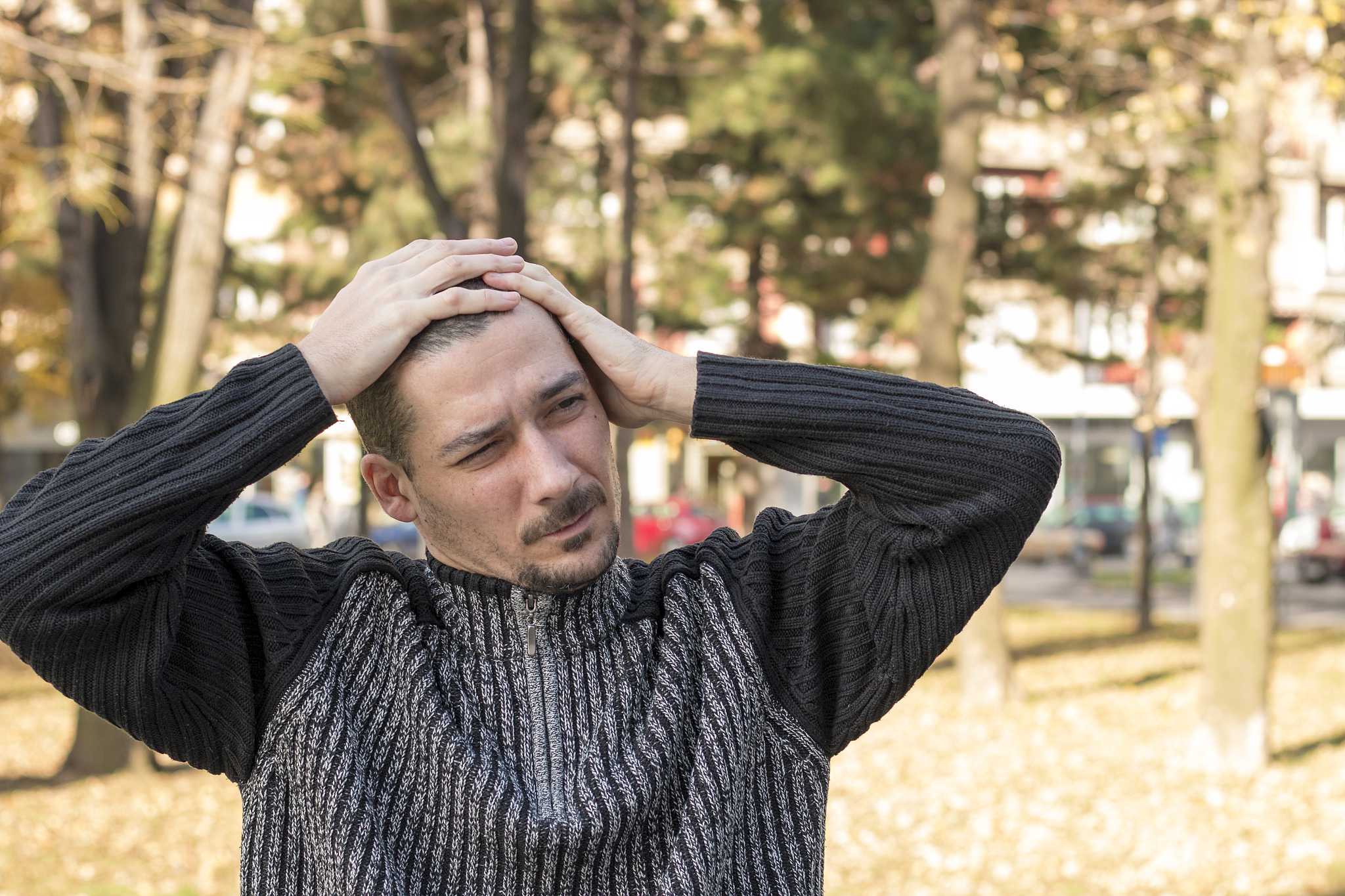 man having headache