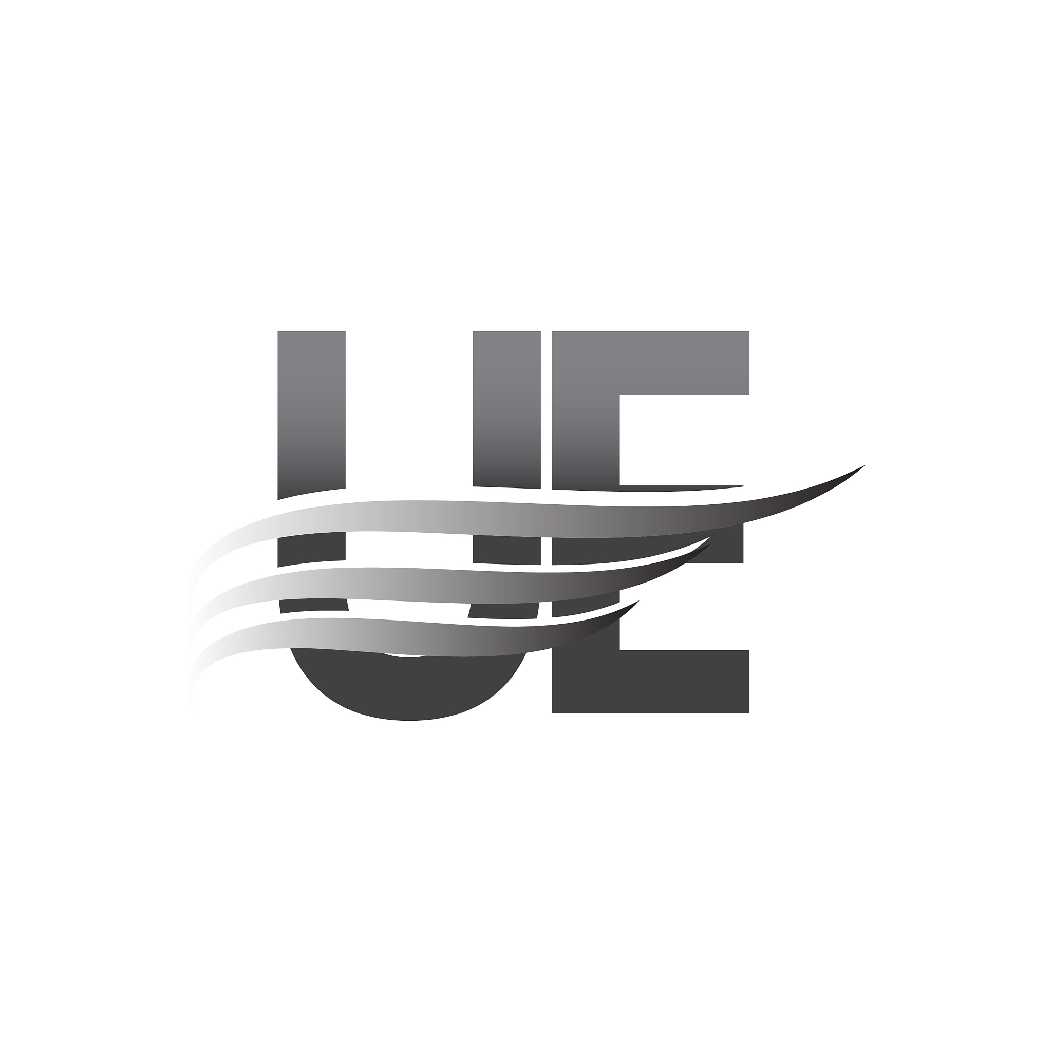 initial letter, grey color vector logotype